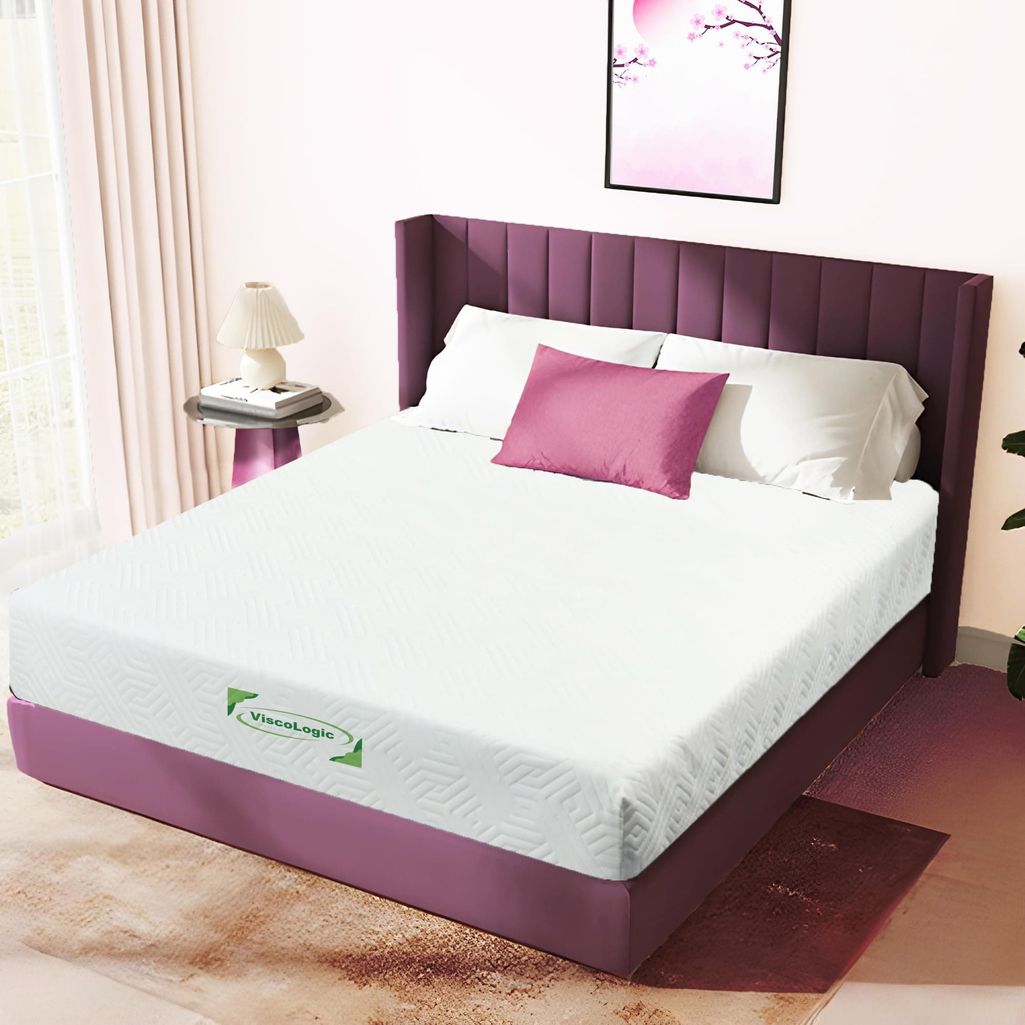 ViscoLogic Desire 10 Inch King Mattress, Gel Memory Foam for Cool Sleep