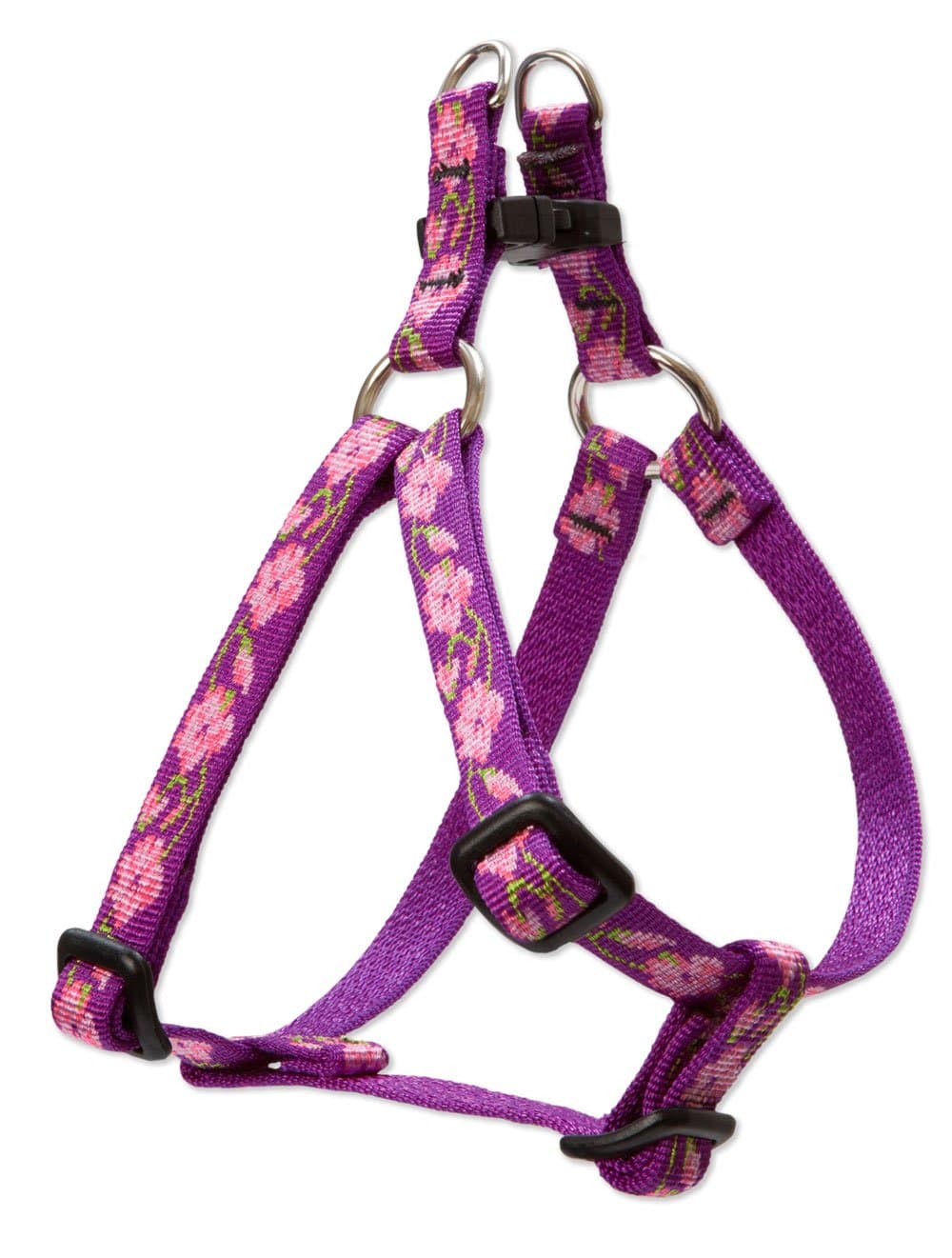 LupinePet Rose Garden Step in Harness for Small Dogs, 1/2-Inch by 12-18-Inch