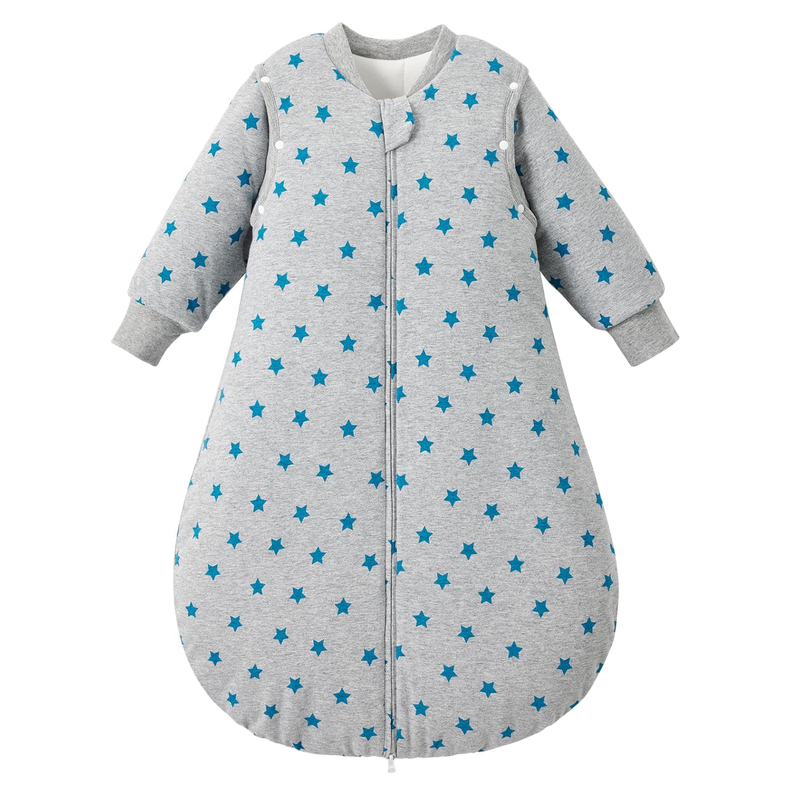 Duomiaomiao 3.5 TOG Baby Sleep Sack 100% Cotton Winter Long Sleeve Baby Wearable Blanket, Super Warm Quilted Comfy Toddler Sleeping Sack