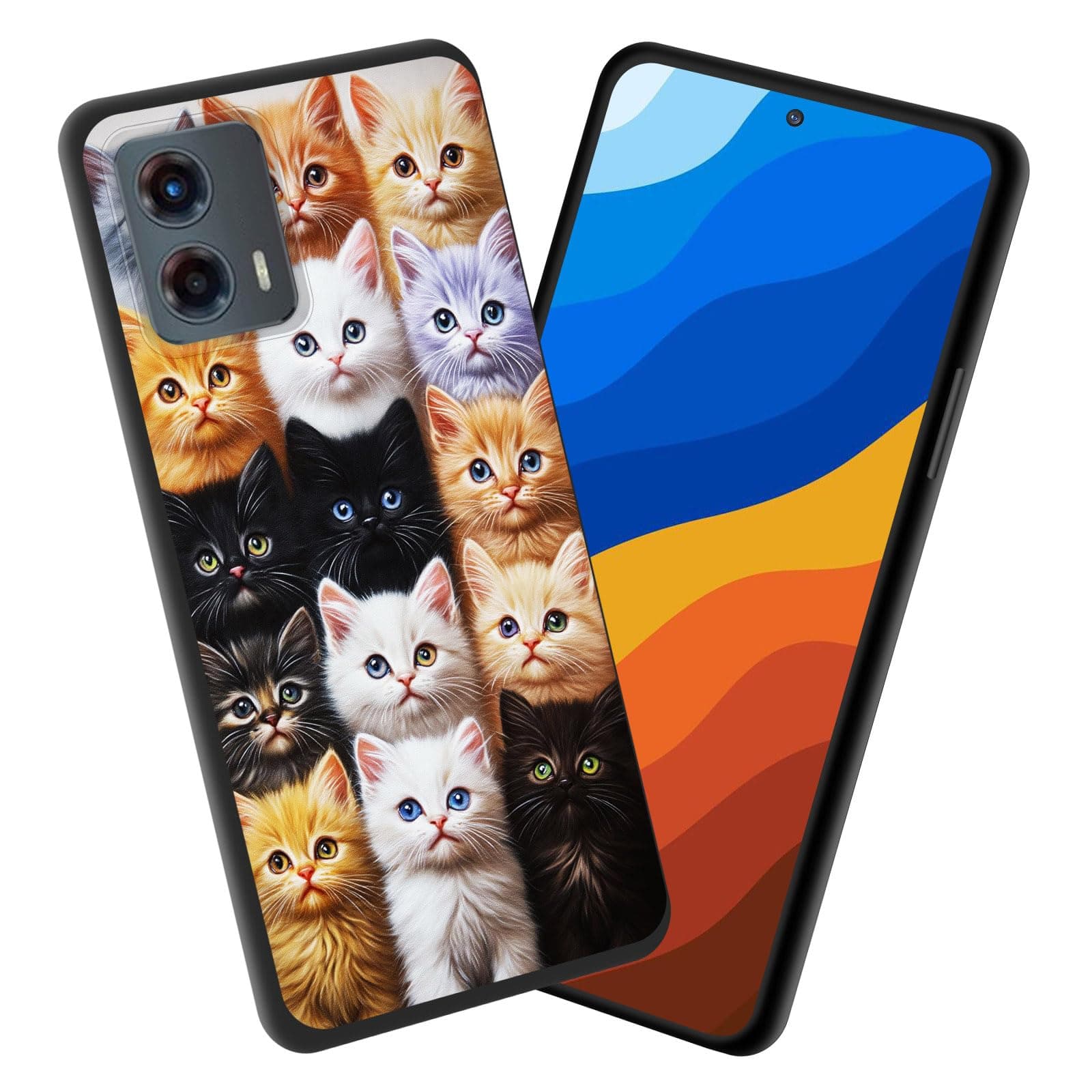 Vobber for Moto G 5G 2023 Case,Premium TPU Slim Anti-Scratch Silicone Protective Case Cover for Motorola Moto G 5G 2023,Colorful Kitten