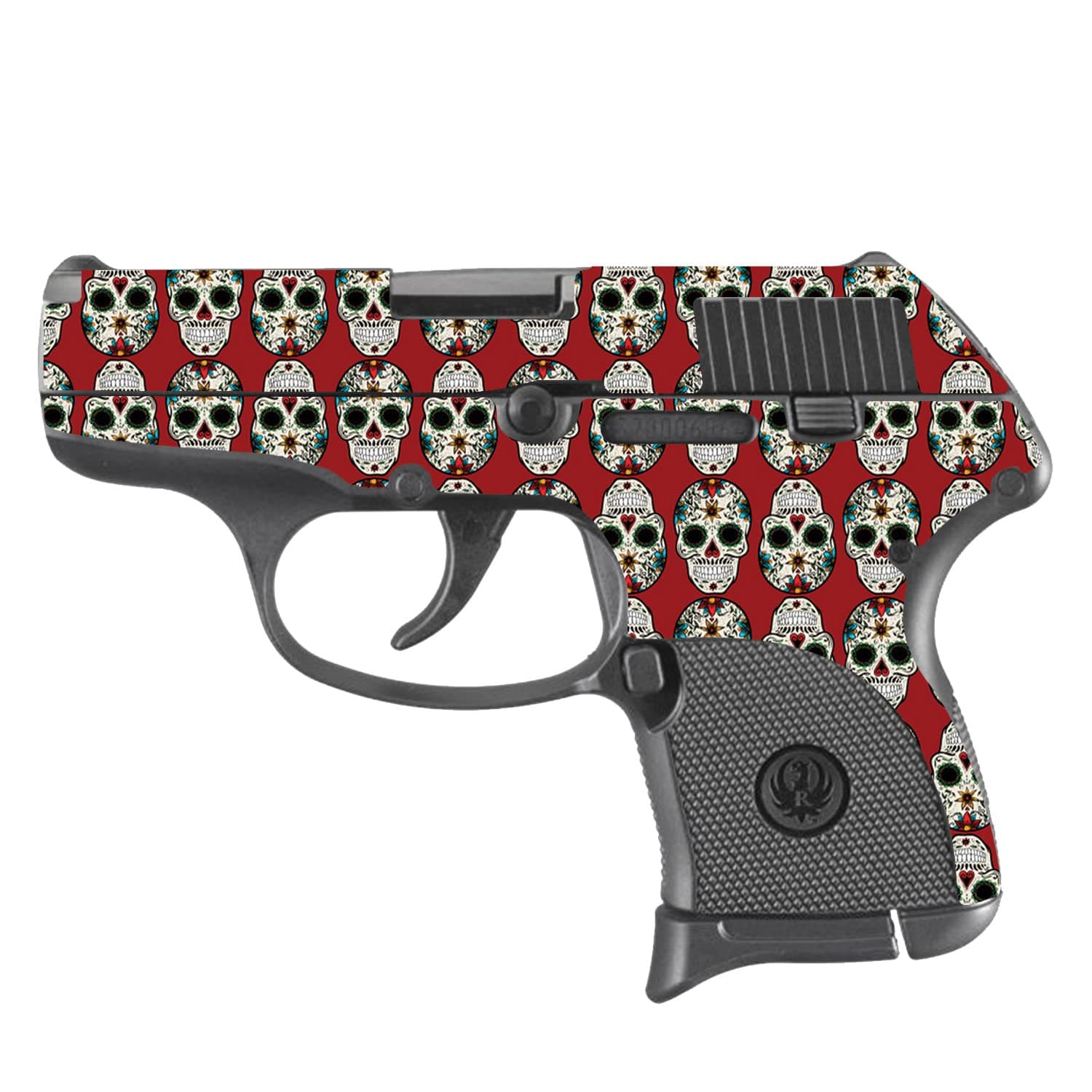 MightySkins Skin Compatible with Ruger LCP 380 - Sugar Skull | Protective, Durable, and Unique Vinyl Decal wrap Cover | Easy to Apply, Remove, and Change Styles | Made in The USA