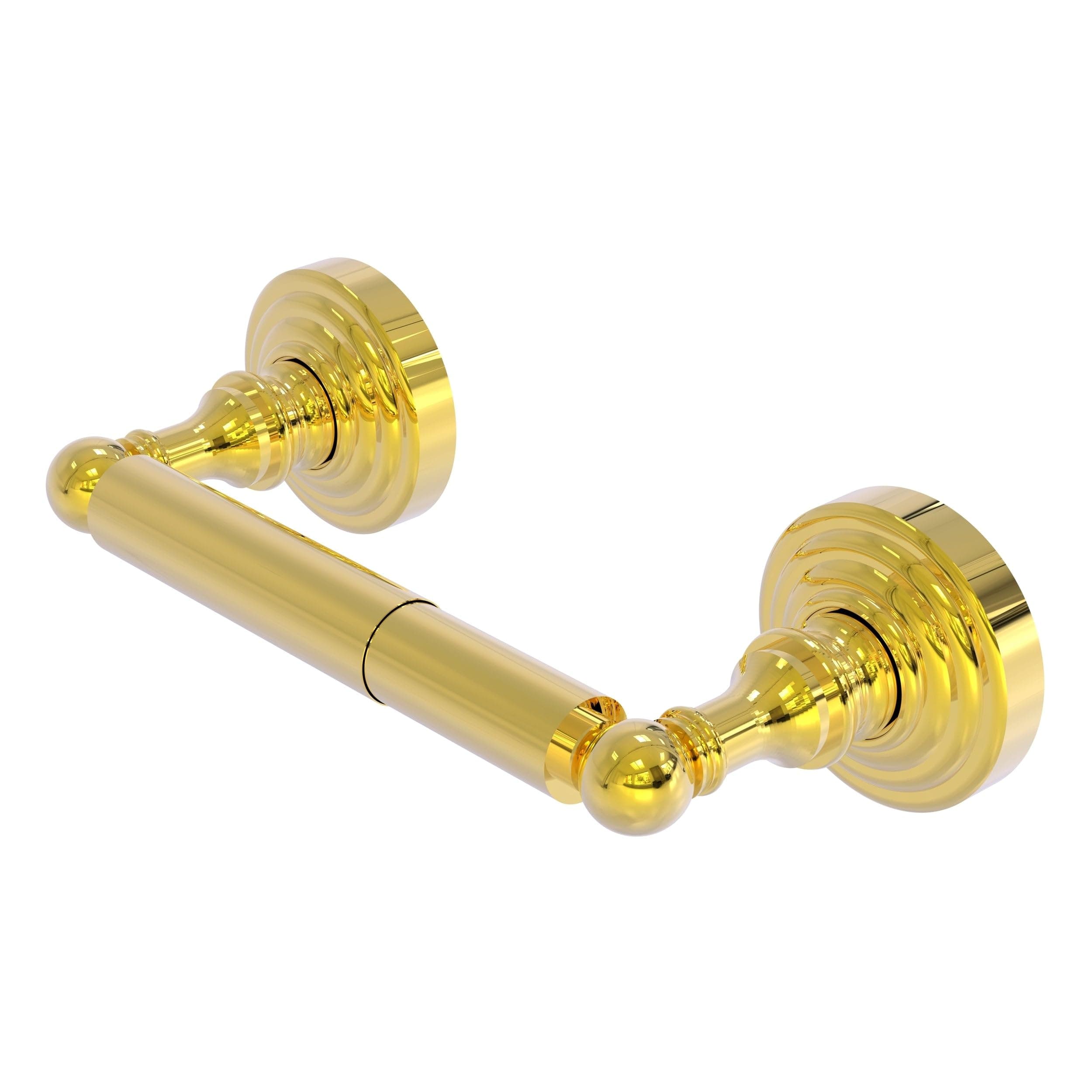 Allied Brass WP-24-PB Waverly Place Collection 2 Post Tissue Toilet Paper Holder, Polished Brass