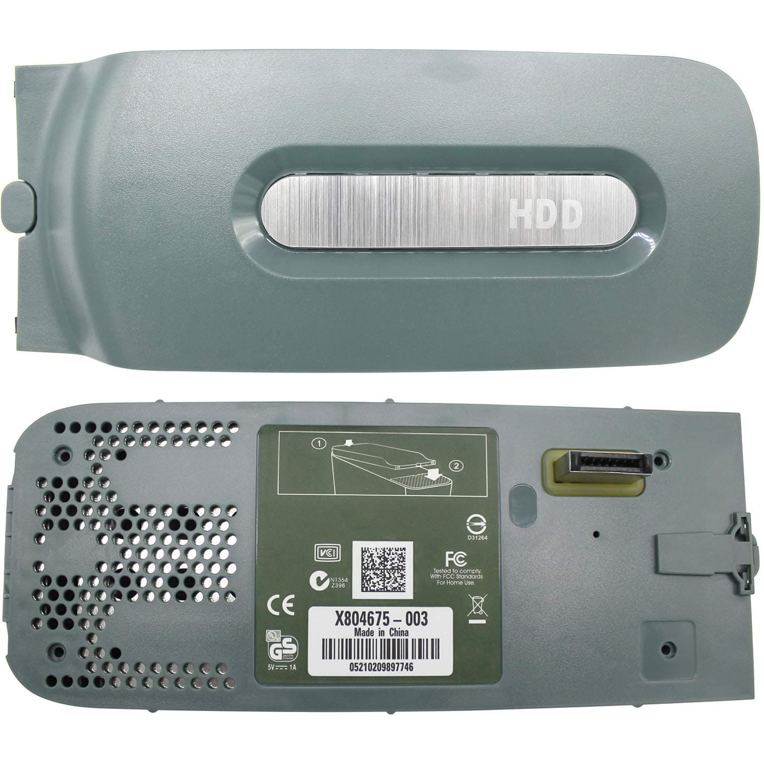 OSTENT HDD Hard Disk Drive Enclosure 2.5" SATA Case Shell Compatible for Microsoft Xbox 360 Color Gray