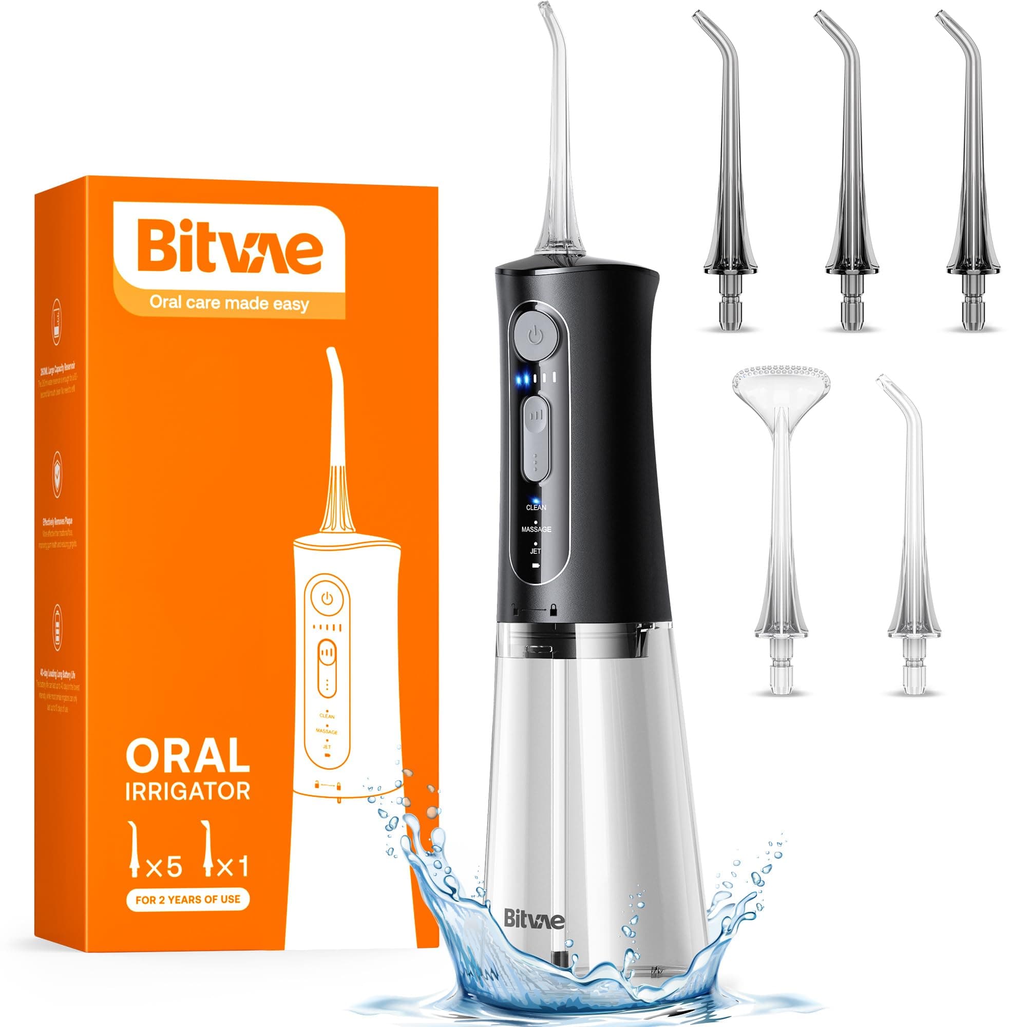Water Dental Flossers for Teeth with 3 Modes & 5 Intensities