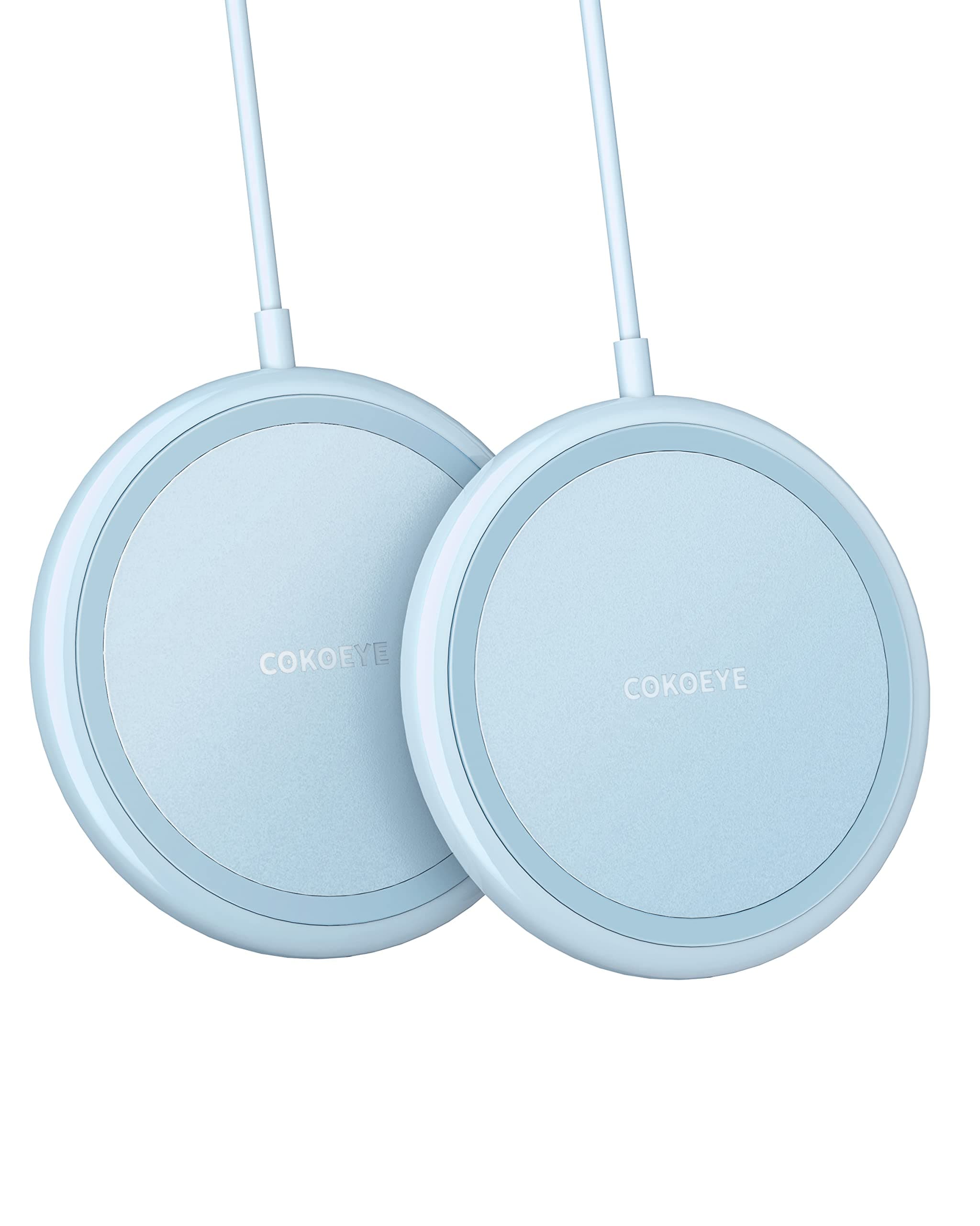 Wireless Charger, 15W Max Fast Wireless Charging Pad 2-Pack Compatible with iPhone 13/13 Pro/13 Mini/13 ProMax/12/SE/11, Samsung Galaxy S21/S20/Note 10/Edge Note 20Ultra/AirPods Pro Blue