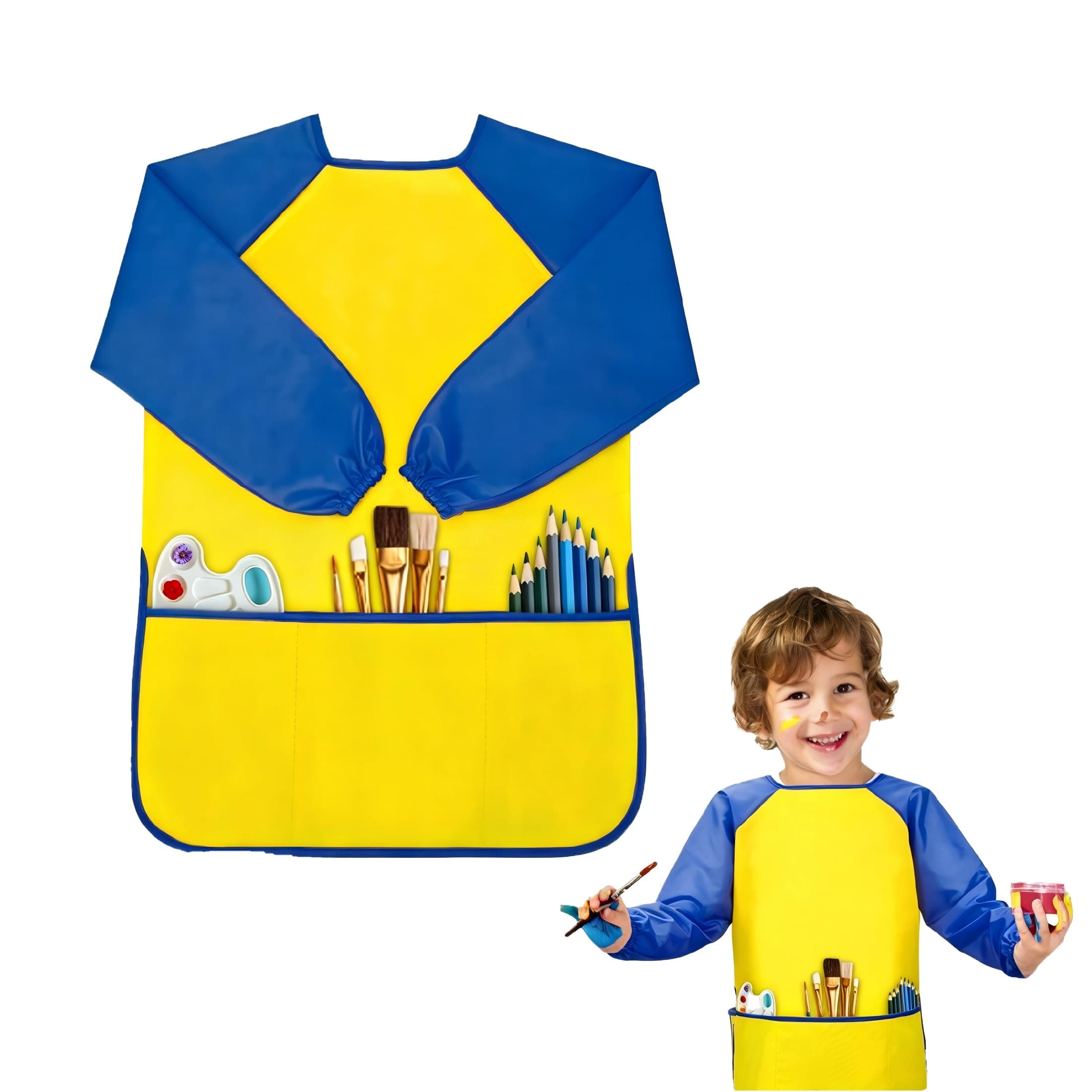 Milifox Kids Art Smock Toddler Painting Apron Tablier Peinture Enfant