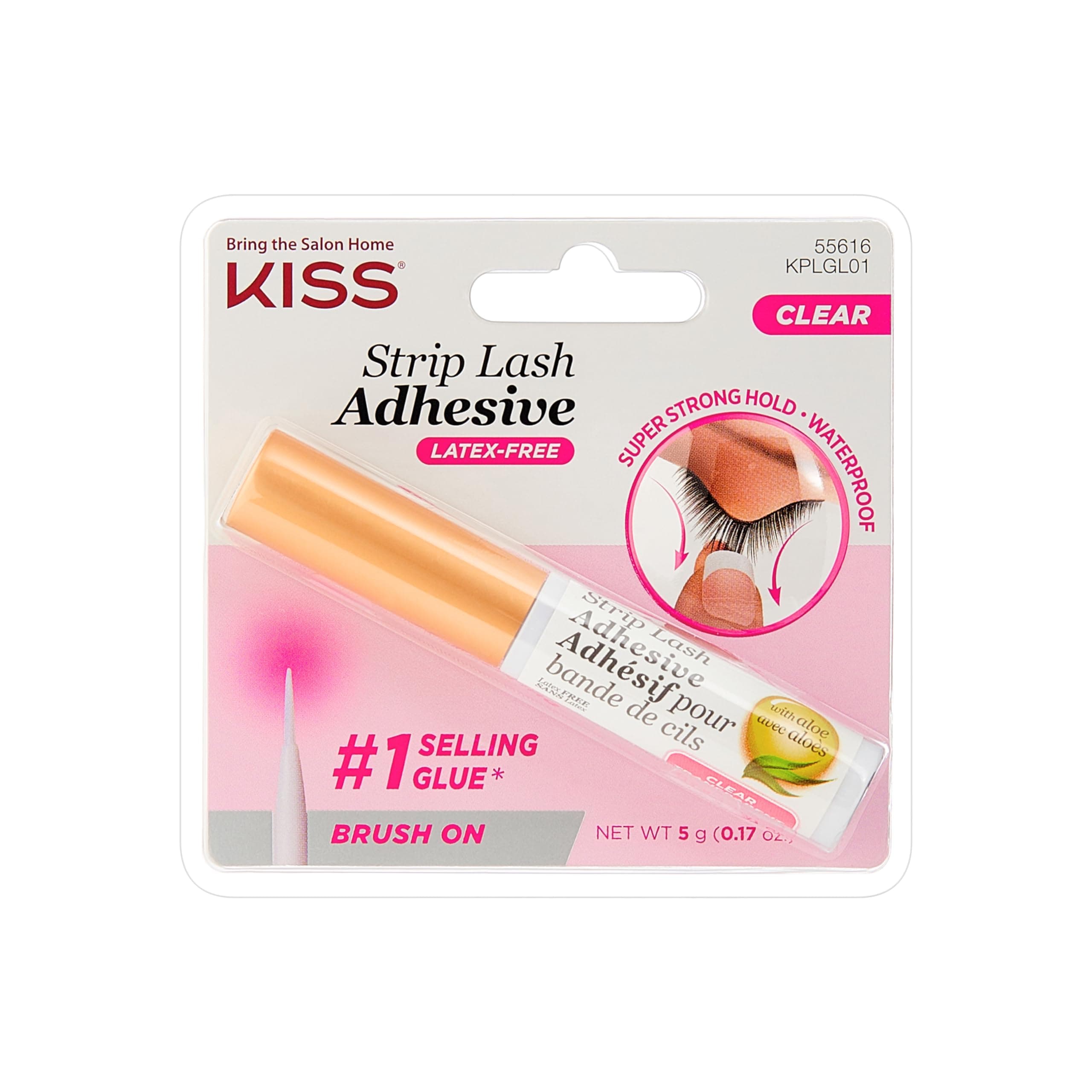 Kiss Lashes Everez Strip Eyeash Glue Adhesive , 0.05 Pounds
