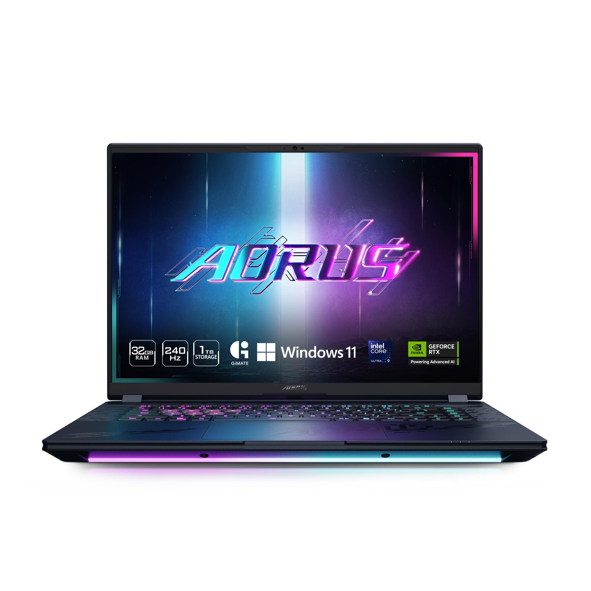 GIGABYTE - AORUS Master 16 Gaming Laptop - 240Hz 2560x1600 OLED - NVIDIA GeForce RTX 5080 - Intel Core Ultra 9 275HX - 1TB SSD with 32GB DDR5 RAM - Windows 11 Home AD, Dark Tide