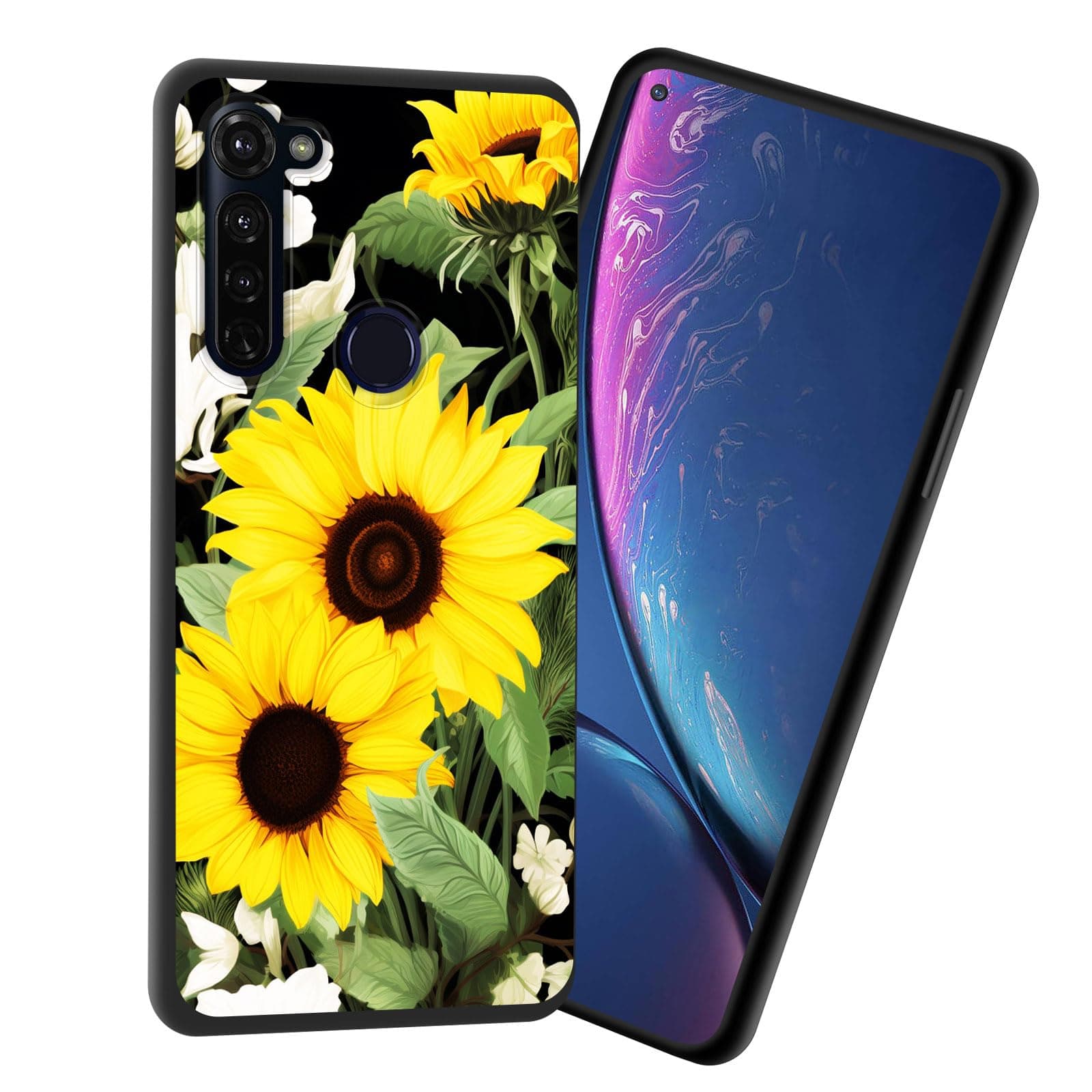JHYYTUJTYP for Moto G Stylus 2020 Case,Premium Soft Silicone Slim Rubber Full Body Drop Protection Shockproof Cover Phone Case for Motorola Moto G Stylus 2020,Yellow Sunflower Daisy