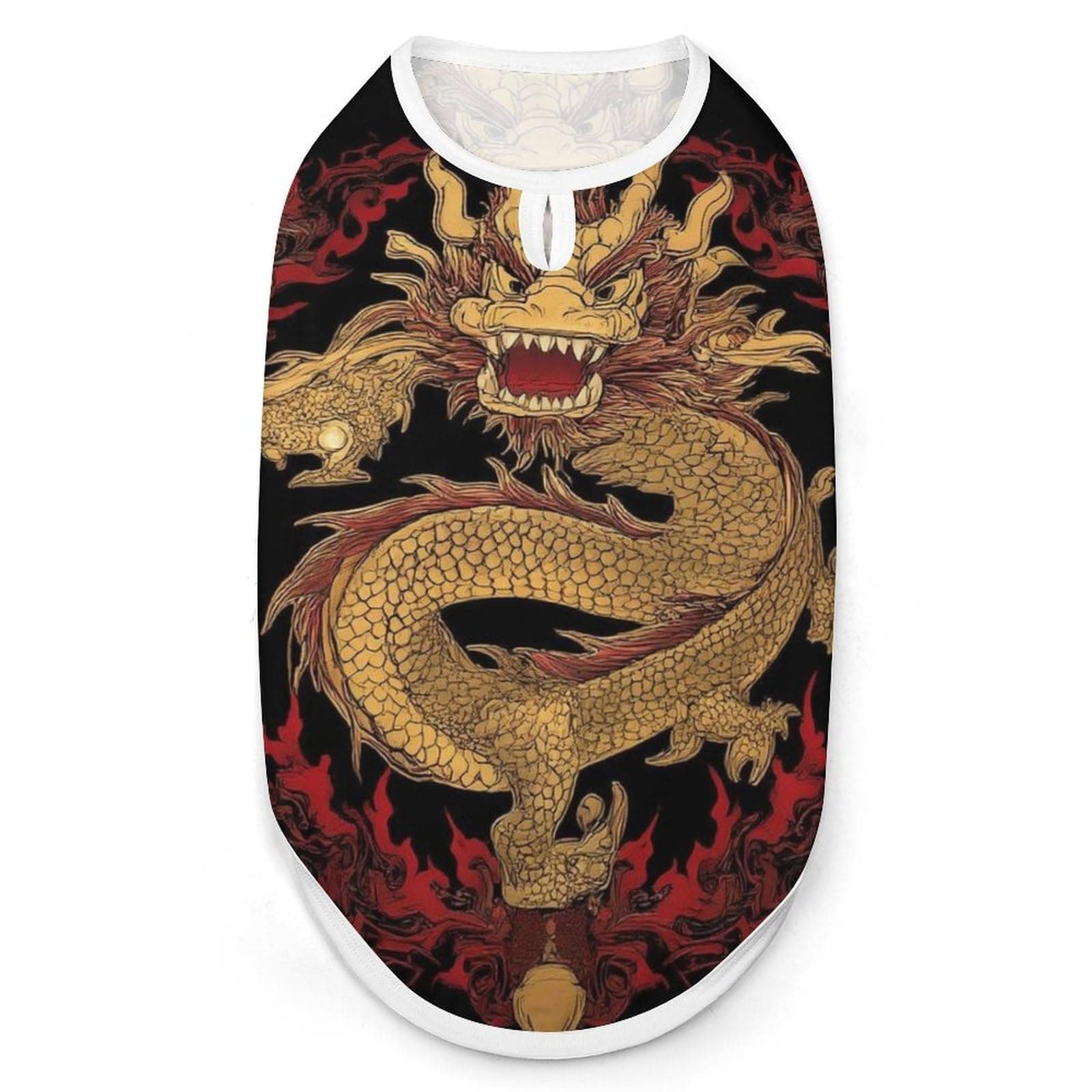 Cat & Dog Beach Shirt Cool Breathable Summer Tank Top Asian Tattoo Dragon Art for Pets