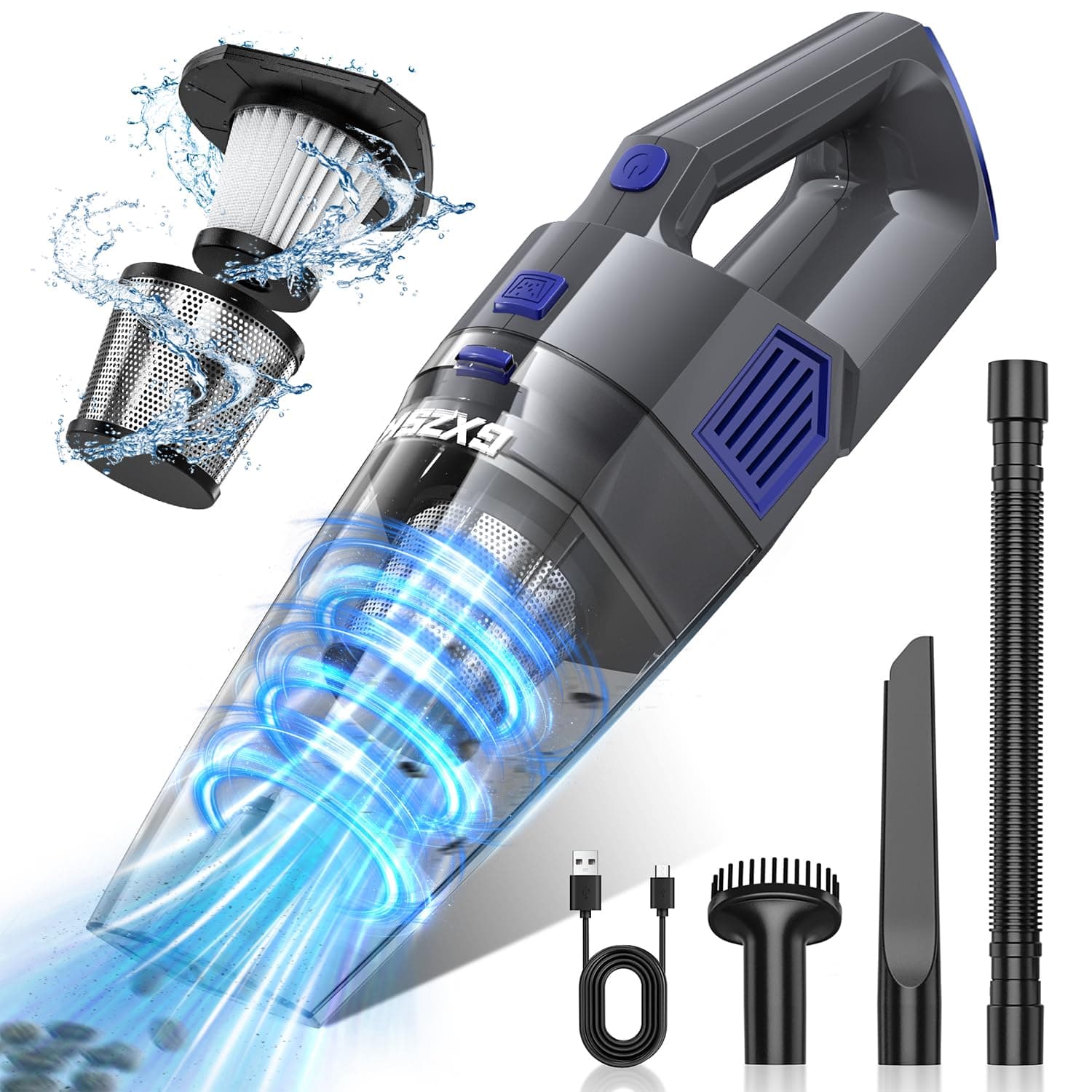 Gxzsk Handheld Vacuum Cordless, Hand Held Car Vacuum Cleaner, Hand Vacuum