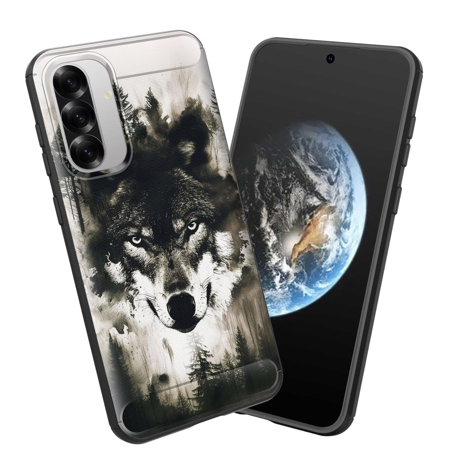 smauncucn for Galaxy A36 5G/ Galaxy A56 5G Case,Soft TPU Slim Fashion Anti-Fingerprint Non-Slip Protective Phone Case Cover for Samsung Galaxy A36 / A56 5G 6.7",Wolf in The Forest