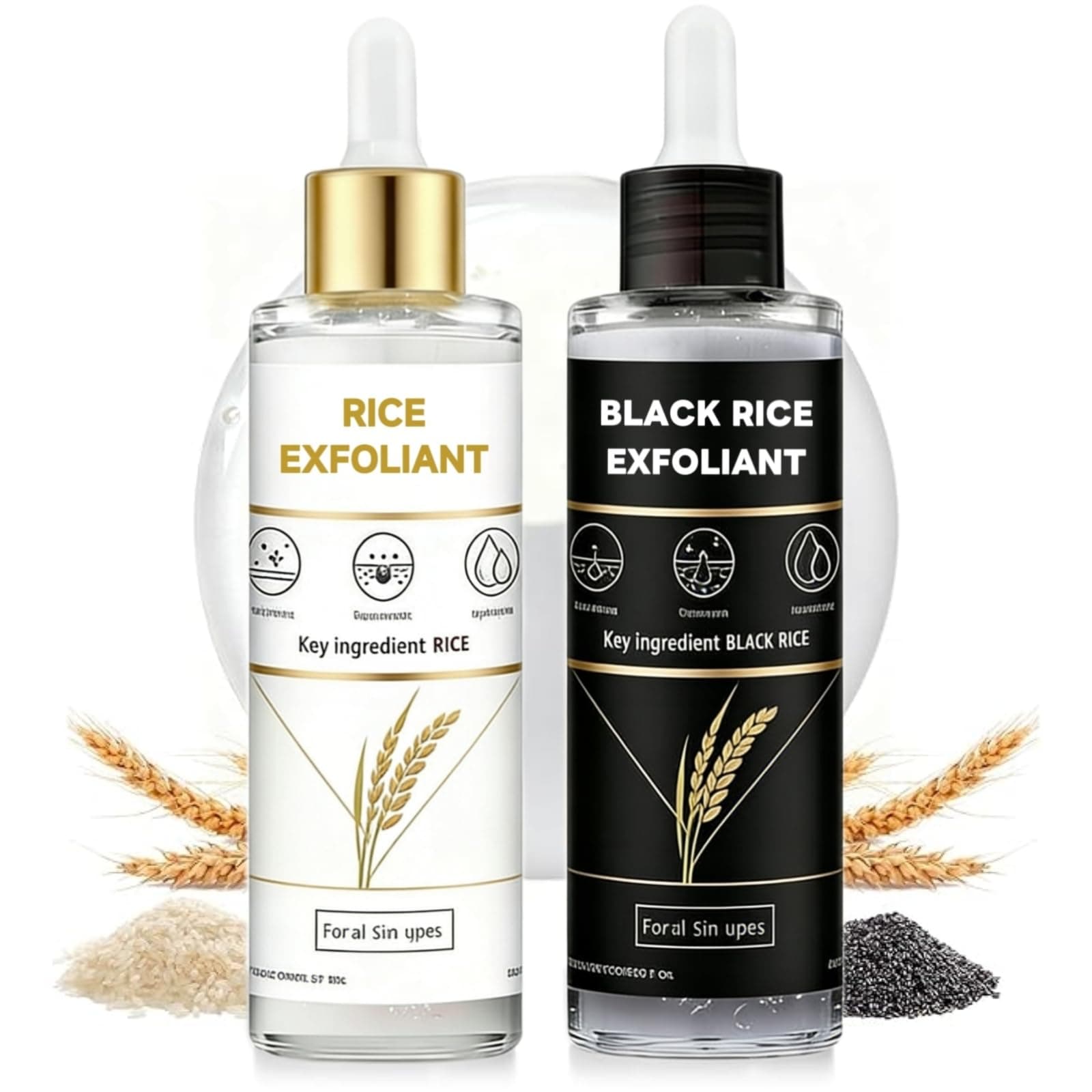 Exfoliating Face Serum & Body Scrub, Peel Shot Glow 2Pcs
