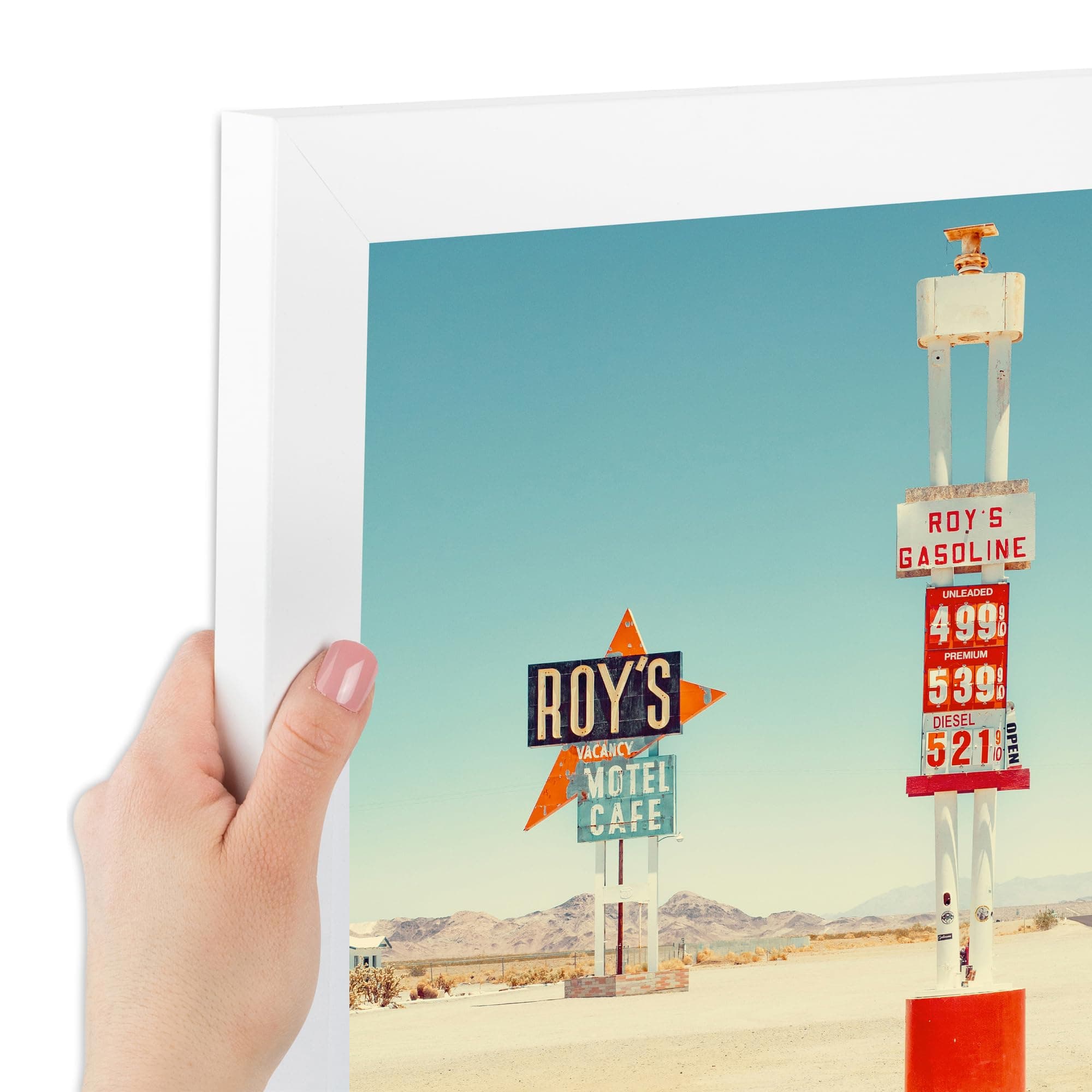 ArtToFrames 6x20 Inch White Picture Frame, This 1.25 Inch Custom Poster Frame is Soft White - Comes with Regular Glass and Corrugated Backing (2WOM5179-6x20)