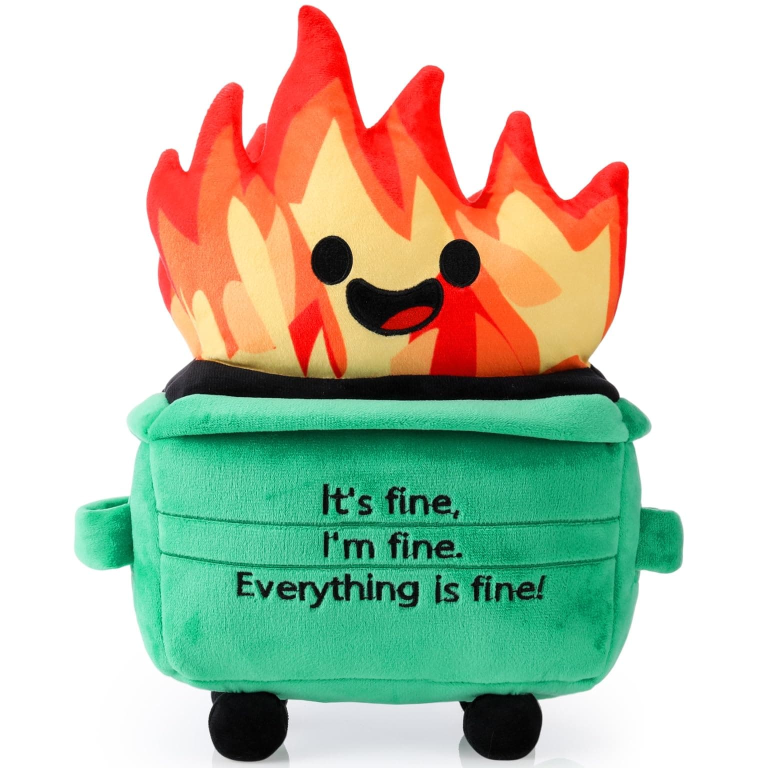 Jenaai Emotional Support Dumpster Plush Gifts for Employees Coworkers 11 Inch Funny Stuffed Dolls Pillow Dumpster Desk Accessories Postive Gifts for Valentine's Day Easter Stress Relief Plushies