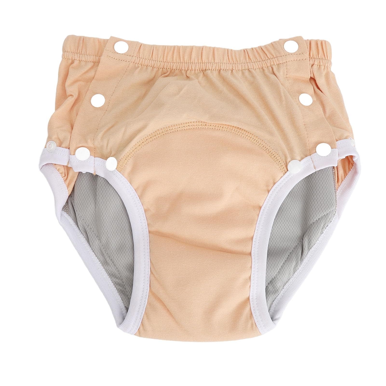 Adult Cloth Diaper, Adult Diapers, Cloth Adult Diapers, Washable Leakage Proof Breathable Pure Cotton Elderly Cloth Nappy for Incontinence Orange (M)