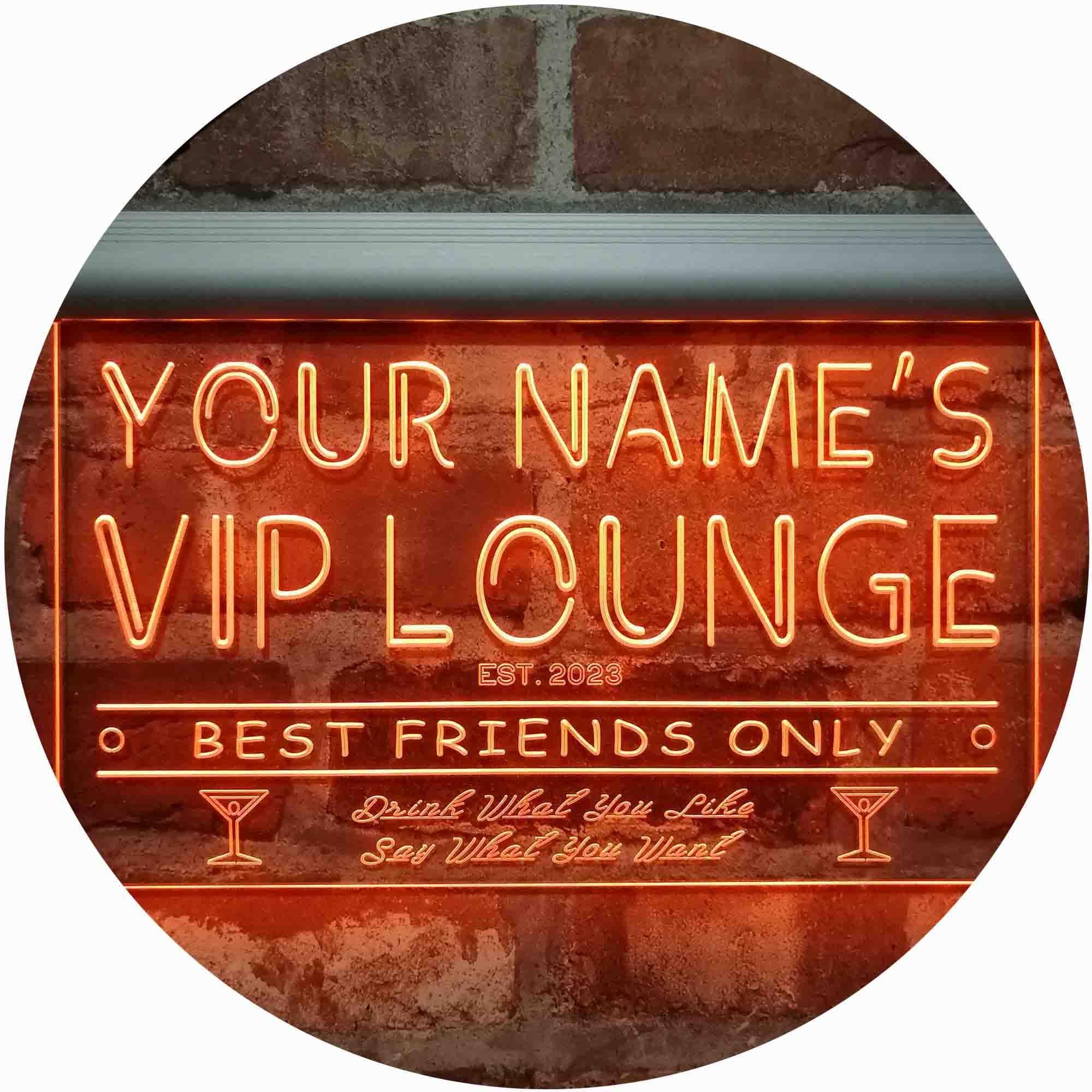 ADVPRO Personalized Your Name Est Year Theme VIP Lounge Bar Club Pub Single Color LED Neon Sign 24 x 16 Inches st4s64-qi1-tm-o
