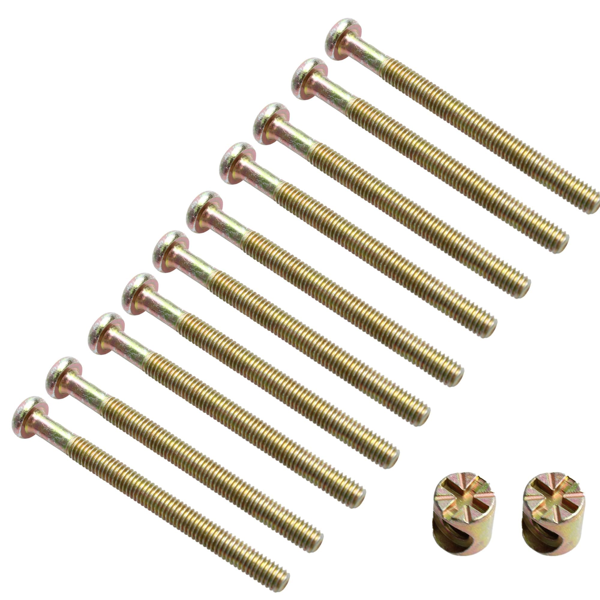Adyoney 10-Piece Set of M6 x 70mm Flat Round Head Hex Socket Screws - Perfect for Mother and Baby Bed Accessories - Galvanized for Long-Lasting Durability