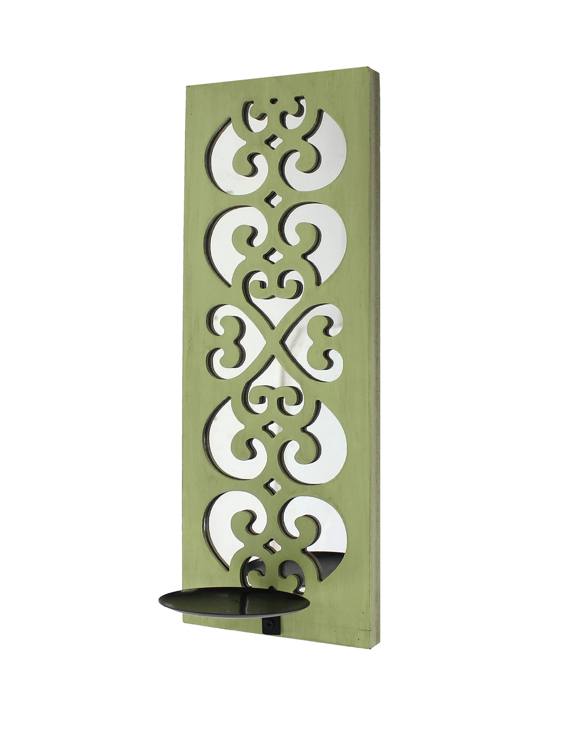 Teton Home WD-116 Candle Holder, Green