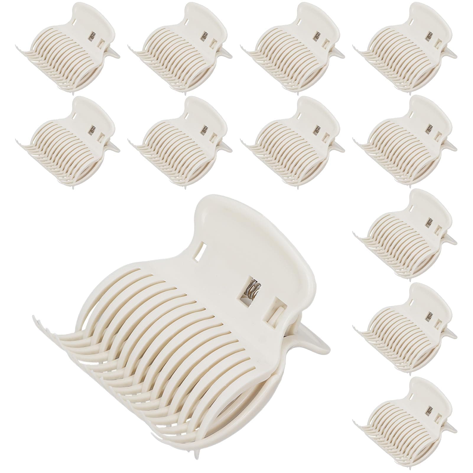 12pcs Plastic Hot Roller Clip, Strong Grip Strong Grip Curler Clips Roller Jaw Clamps Hot Pick Styling Clips Hair Sectioning Styling Tool for Women Girls Hair Section Styling