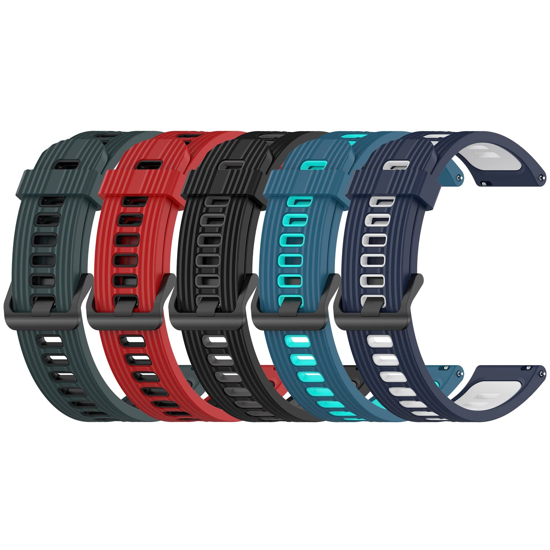 Replacement Bands Compatible with Kospet Tank M1/AMAZTIM C20/Military/Slothcloud Smart Watch Band,Soft Silicone Sport Wristband Quick Release Watch Strap for Kospet Tank M1 Watch Band ,5Colors