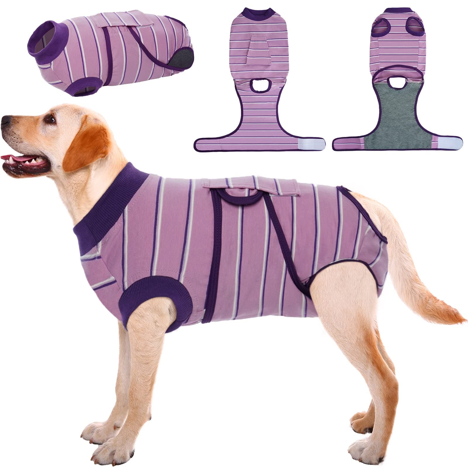 Kuoser Recovery Suit for Dogs, Female Male Dog Onesie for Spay Neuter, Anti Licking Dog Surgery Recovery Suit Soft Dog Bodysuit for Small Medium Large Dogs, Substitute E-Collar & Cone