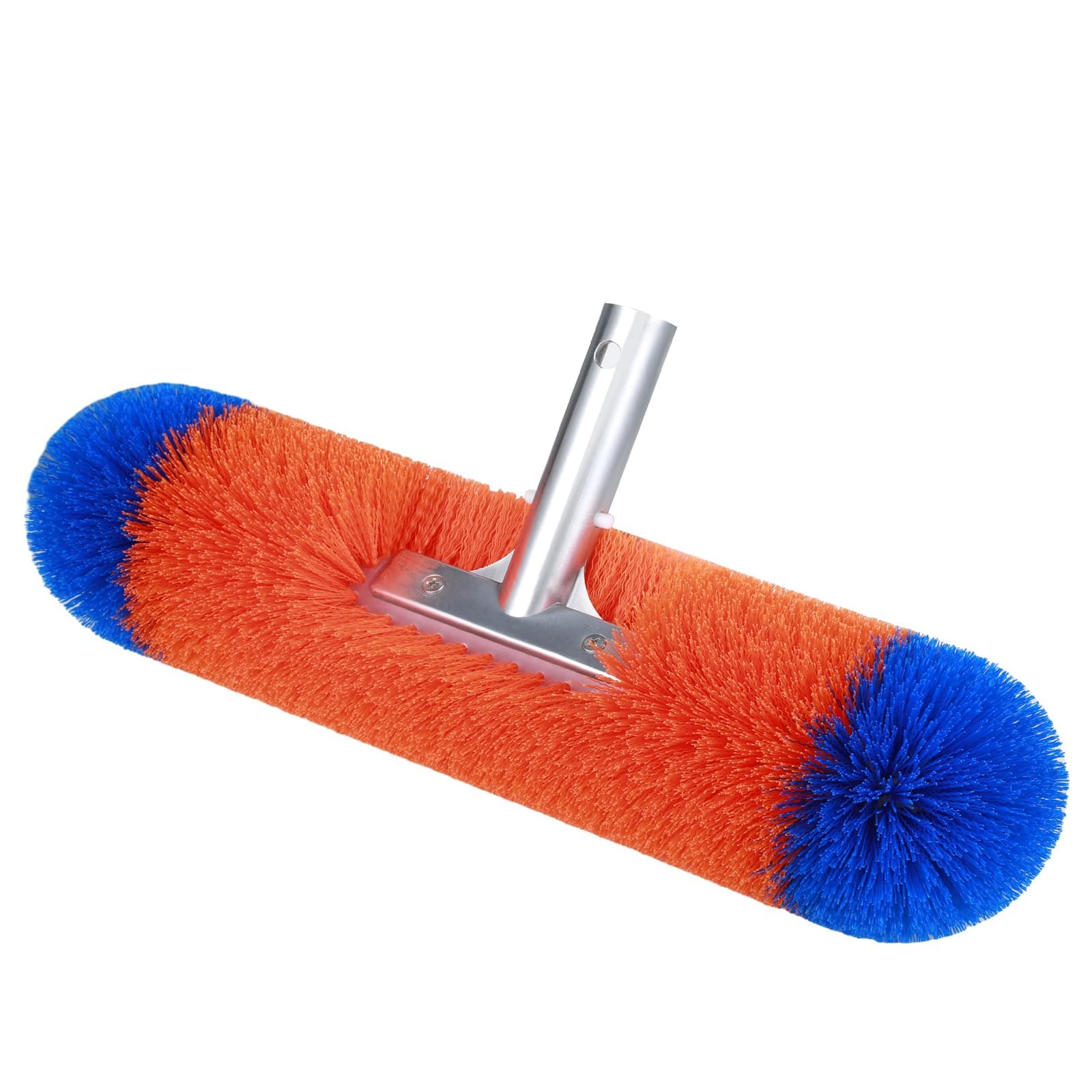 AQUAFLY 18" Pool Brush, 360° Rotating with Corner Cleaners, Steel Bristles