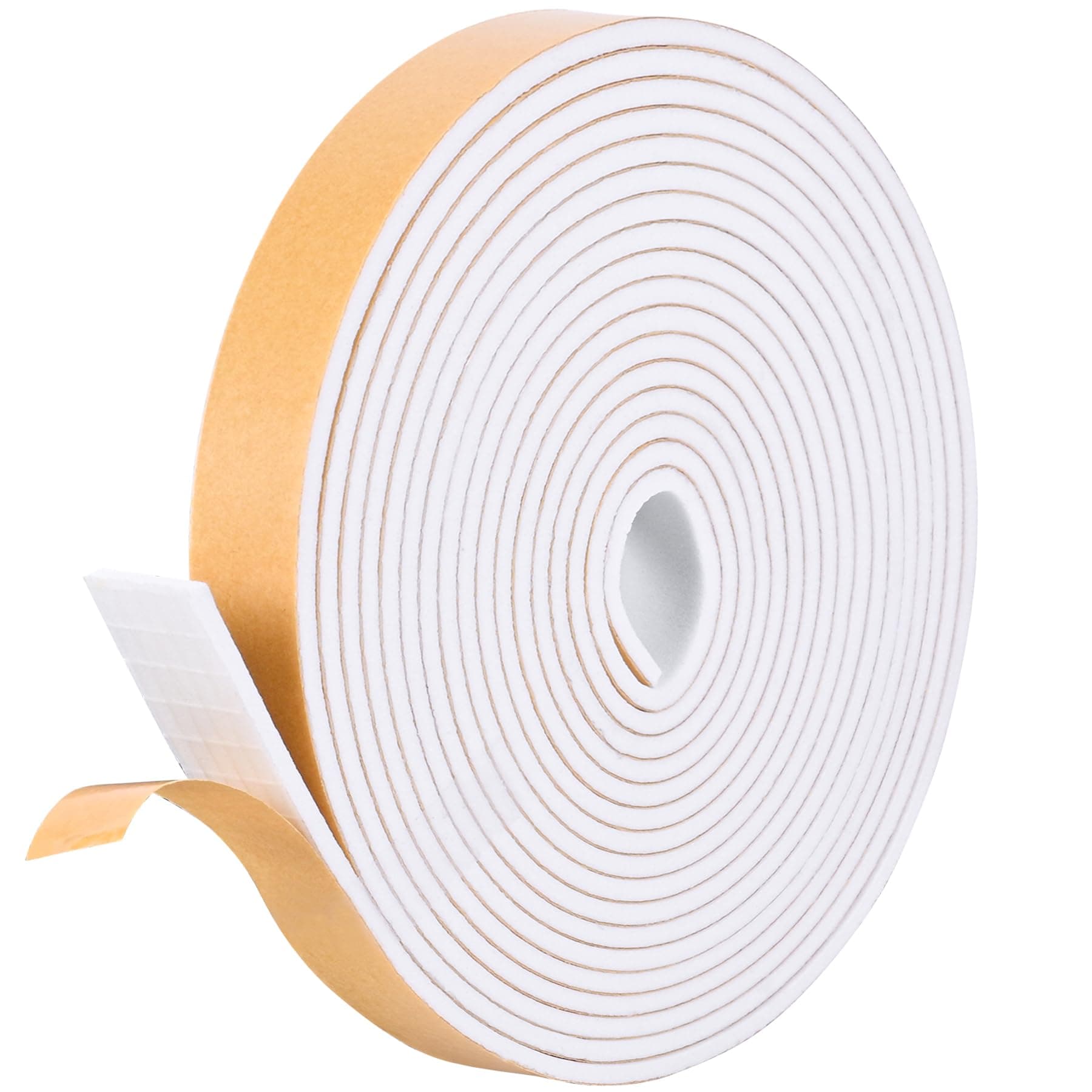 Self Adhesive Foam Tape Weatherstrip 2in x 1/2in x 6.5Ft High Density Foam Insulation Strips Foam Seal Weather Stripping with Strong Adhesive for Door and Window Sound Isolation Soundproofing