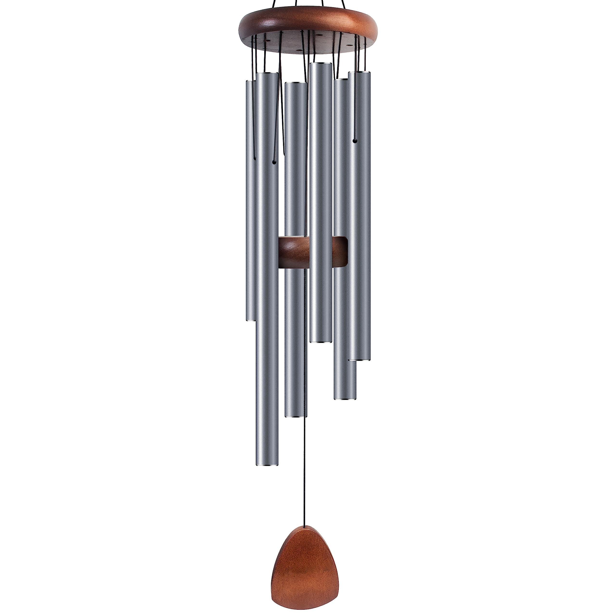 Bursvik 37" Aluminum Wind Chimes for Outside (Blue Grey), Patio Zen Decor