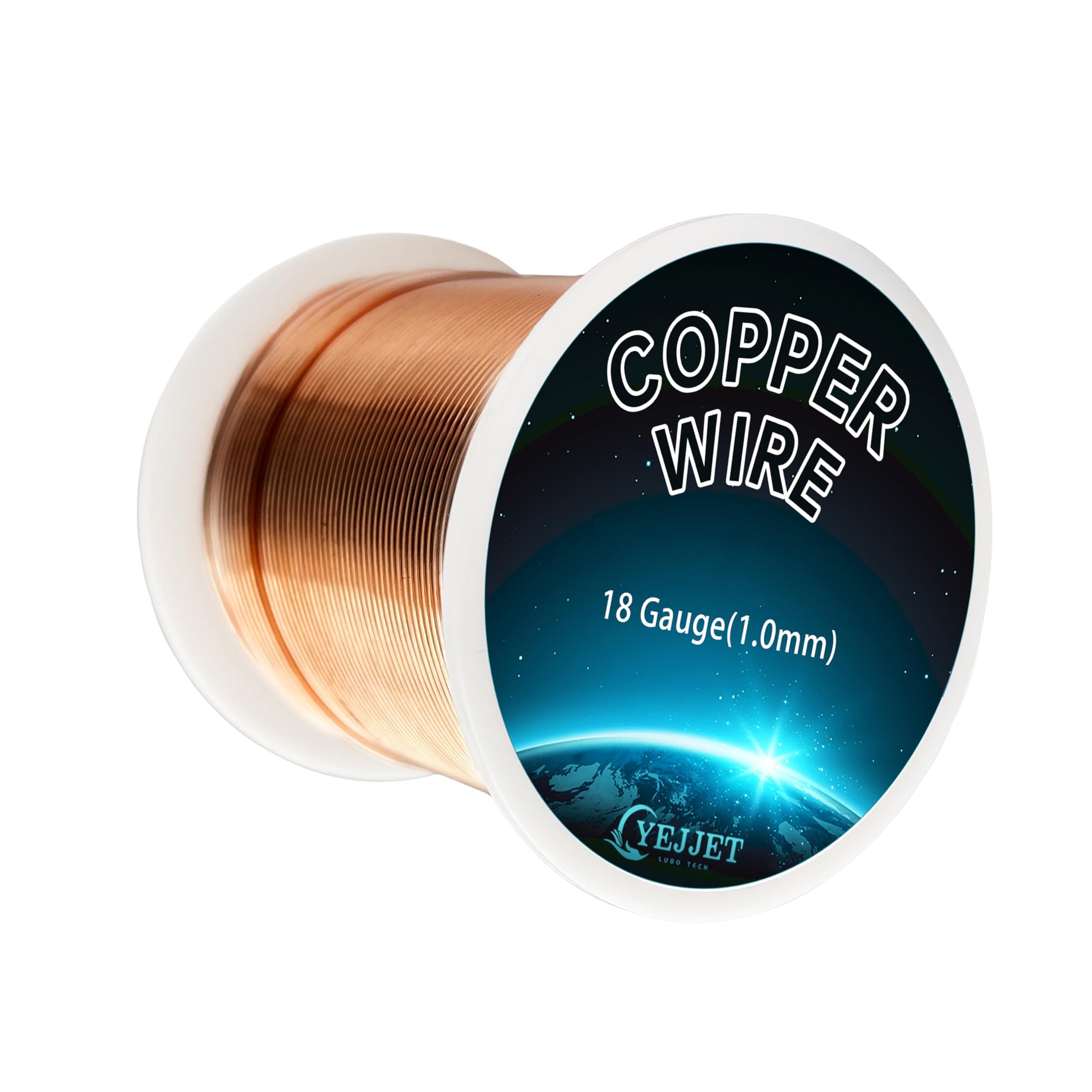 99.9% Pure 18 Gauge Copper Wire for Jewelry Making, 1 lb (205 ft) Copper Wire for Art Crafts, Electroculture, Gardening Plants