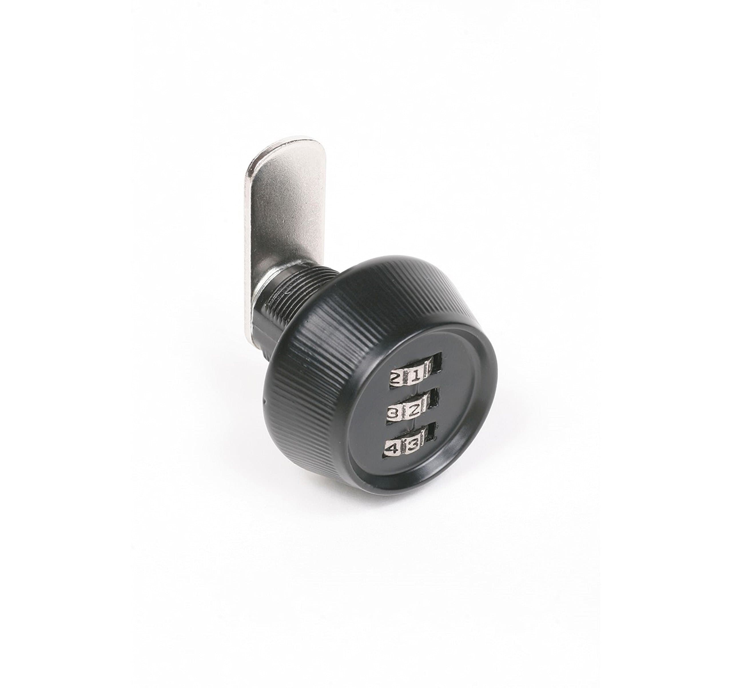 CCL Security Products 39023 3-Dial Cam Lock, 1,000 Possible Combinations, 1-Pack, 1-7/32 Inch Length, Black
