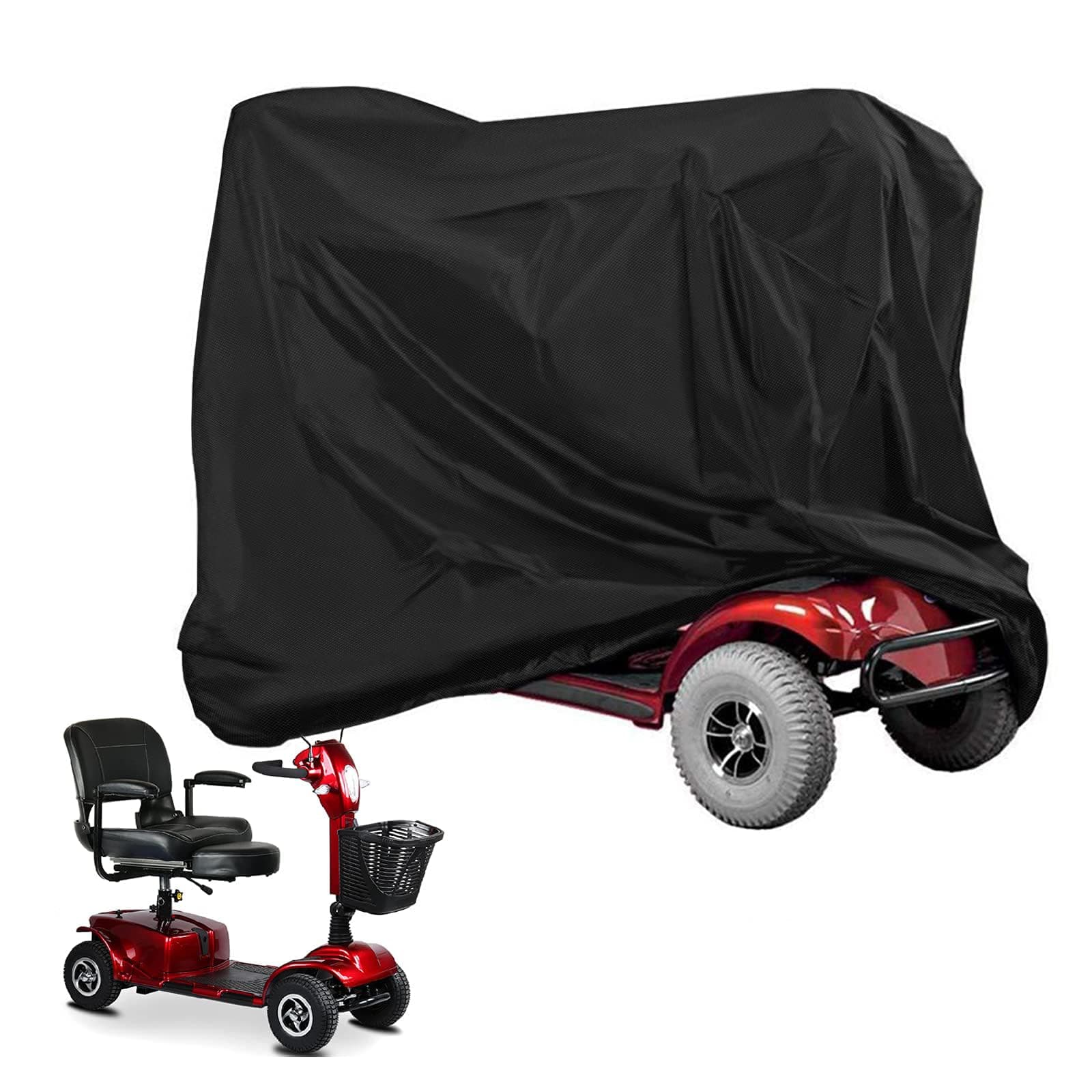 Mobility Scooter Cover,Waterproof Scooter Cover Wheelchair Cover for Storage,Mobility Scooter Accessories for All-Weather Outdoor Protection Dust Cover-66"x 24" x 46" (L x W x H)