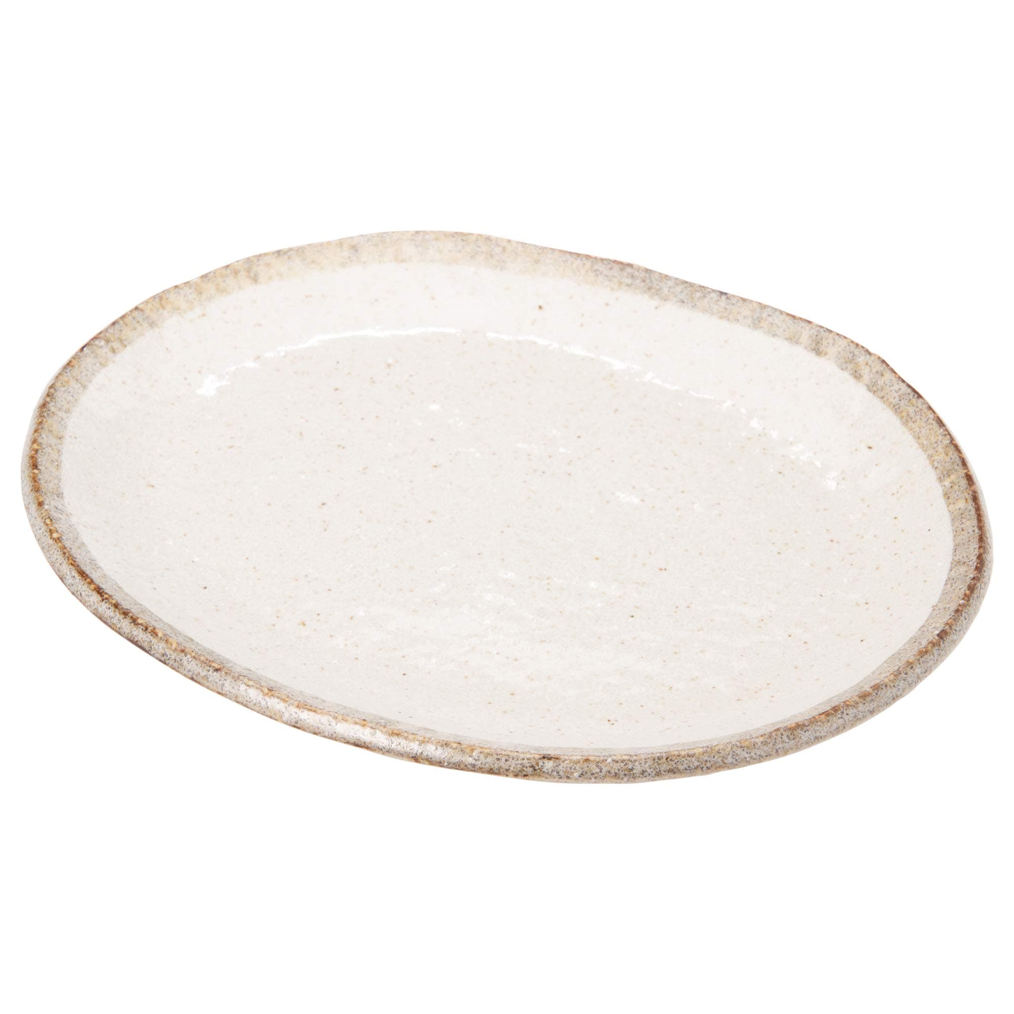 かじゅあるらいふ(Kakuni) Mino Ware K72067 White Karatsu Oval Plate, Medium