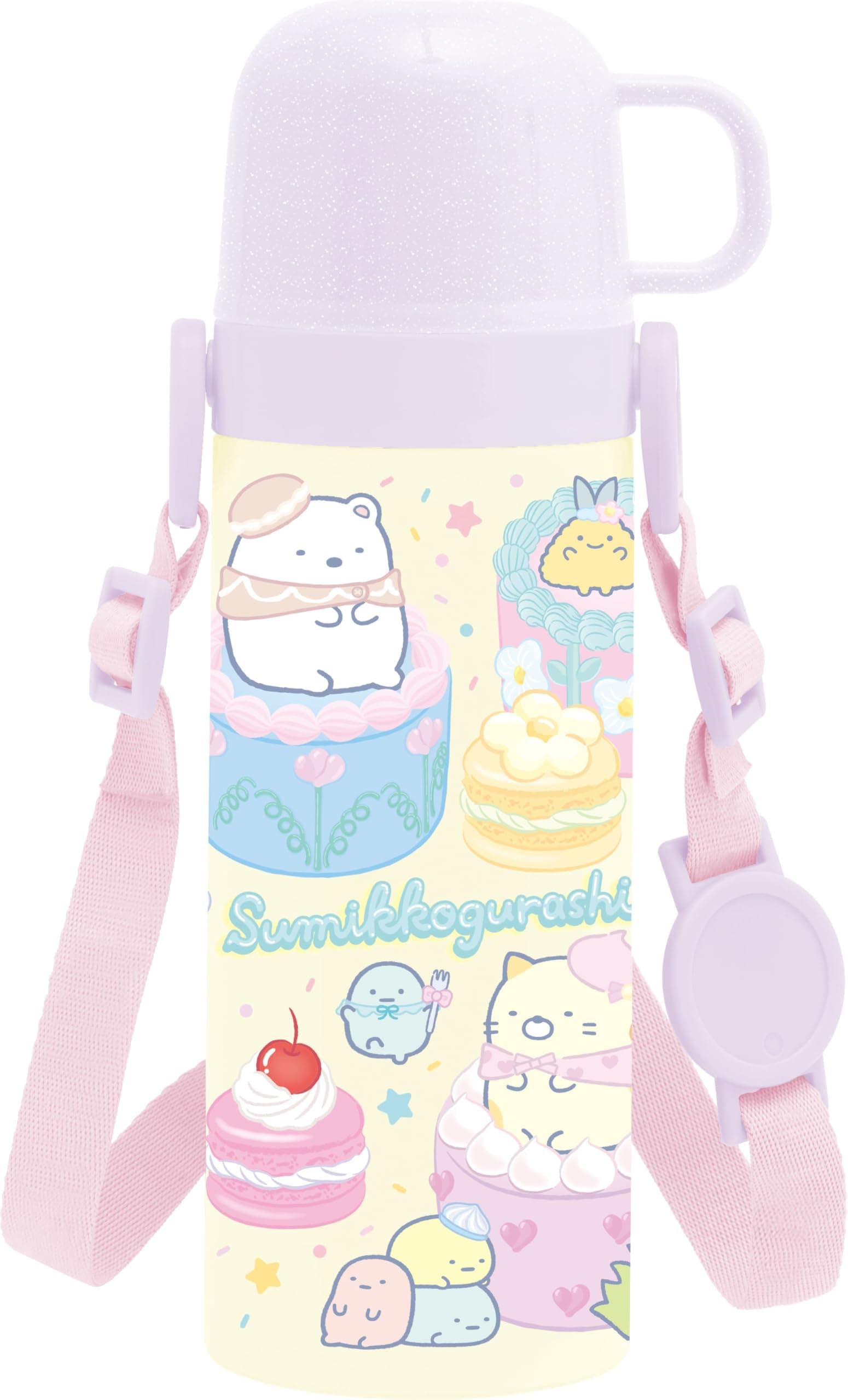 San-X Sumikko Gurashi Compact 2-Way Stainless Steel Bottle KA32701 H8.7 x 2.8 inches (220 x 70 mm)