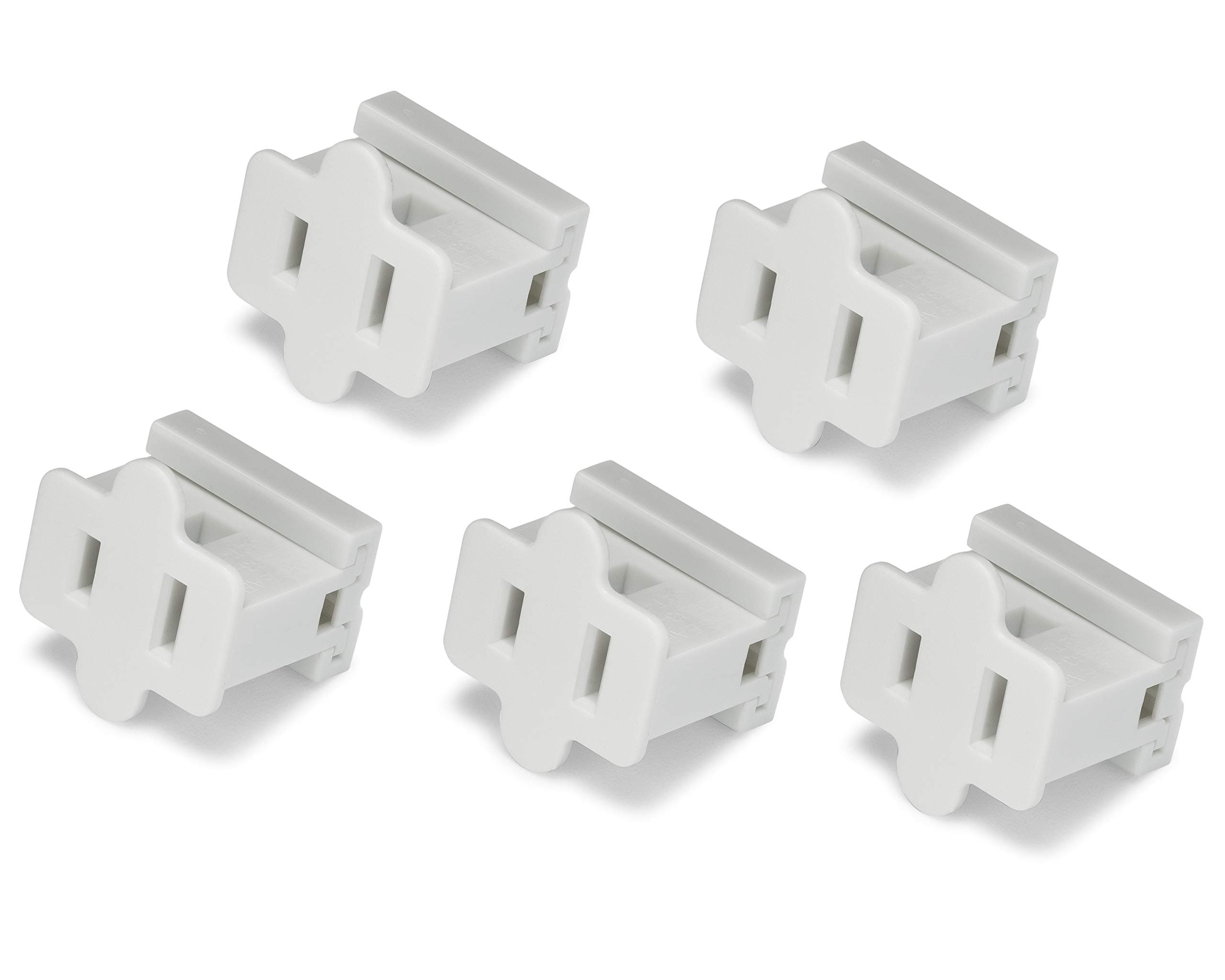 Holiday Lighting Outlet Female White Slip Plug, Zip Plug, Vampire Plug, Gilbert Plug, Slide Plug (25, SPT-1)
