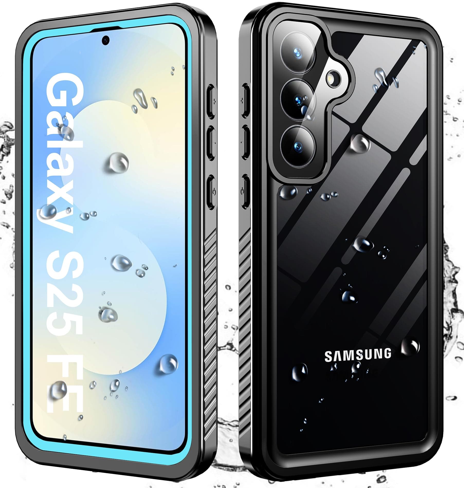 for Samsung Galaxy S25 FE Case Waterproof, [IP68 Waterproof Dustproof] [Built-in Screen Protector] Rugged Full Body Underwater Shockproof Protective Cover for Samsung S25 FE 6.7" Case, Teal