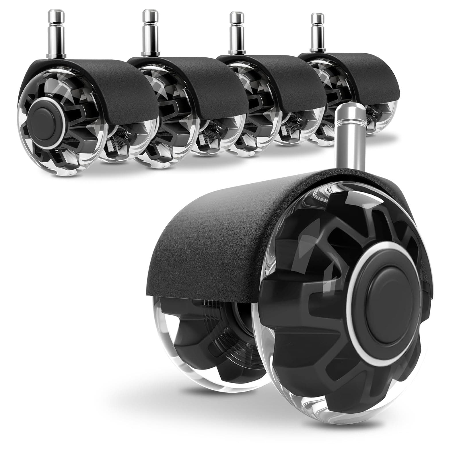 YIUBCZOQI 2" Office Chair Casters Set of 5, Heavy Duty Silent 11x22mm