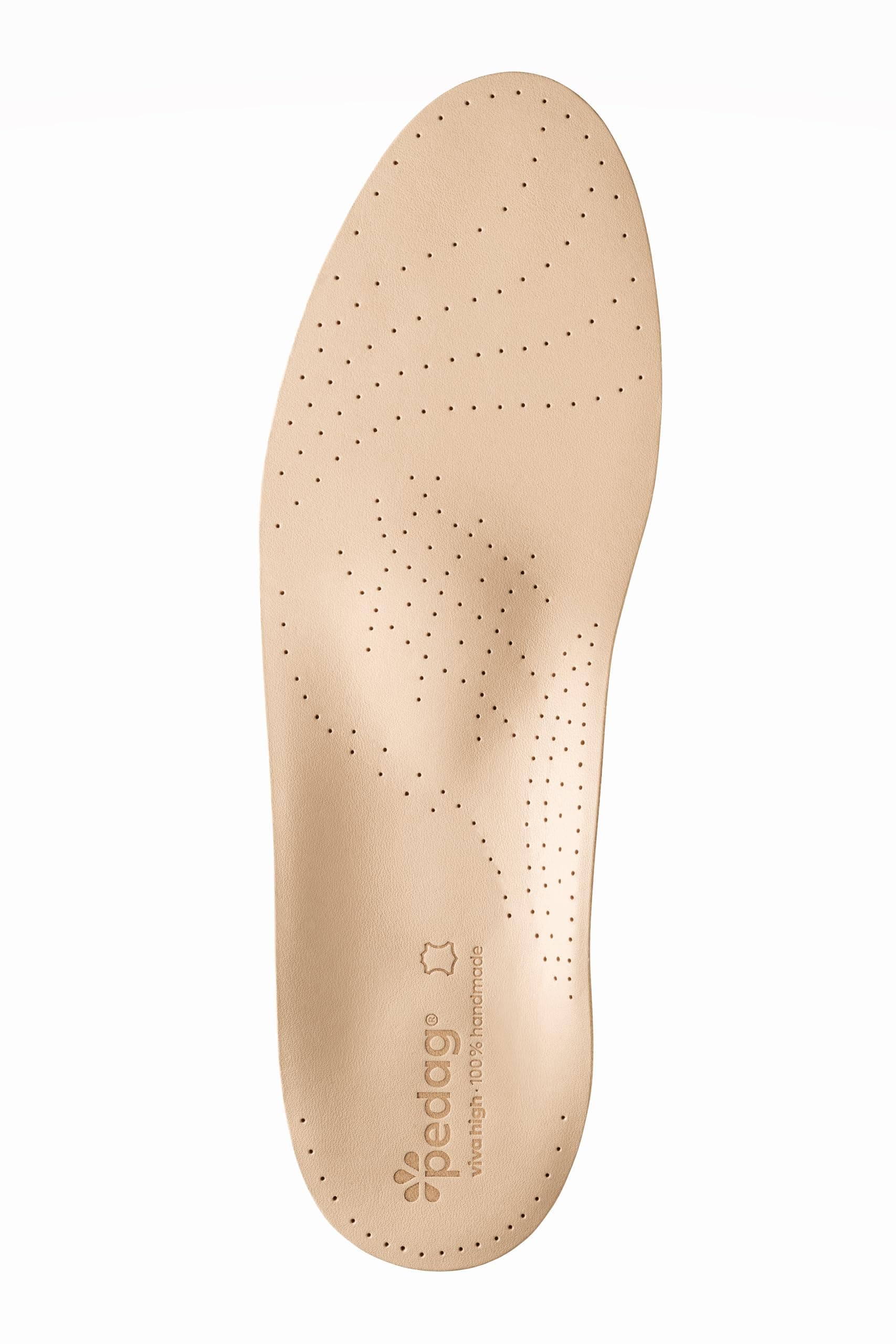 Pedag Viva High Semi-Rigid Support for High Arches with Metatarsal Pad and Heel Cushion, Leather, Tan, Us M10/EU 43