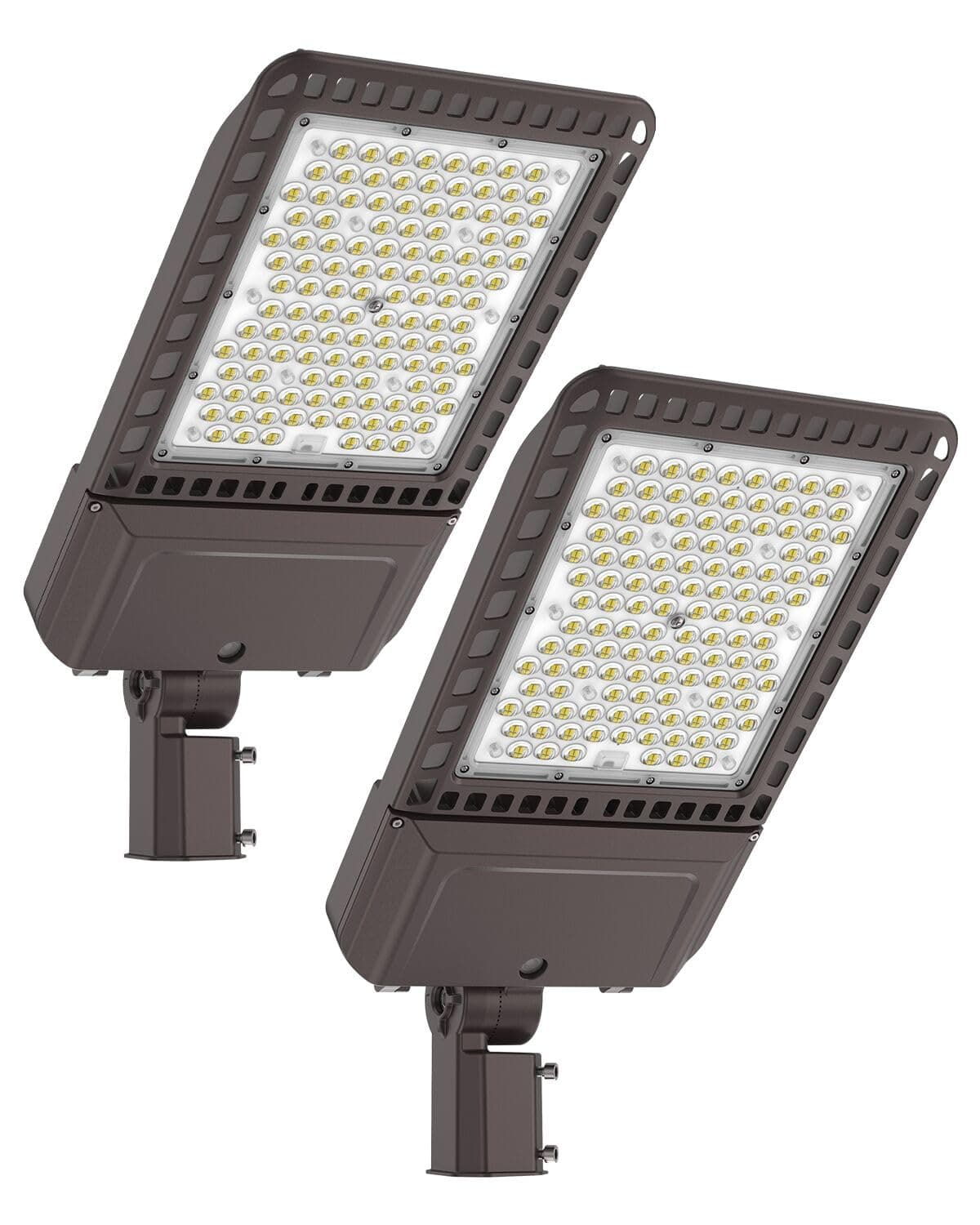 Demilare Led Parking Lot Light 400W 60,000LM Slip Fitter Led Street Pole Light with Dusk-to-Dawn Photocell 5000K 100-277V IP65 Waterproof Outdoor Commercial Area Lighting for Parking Lot, Roadways