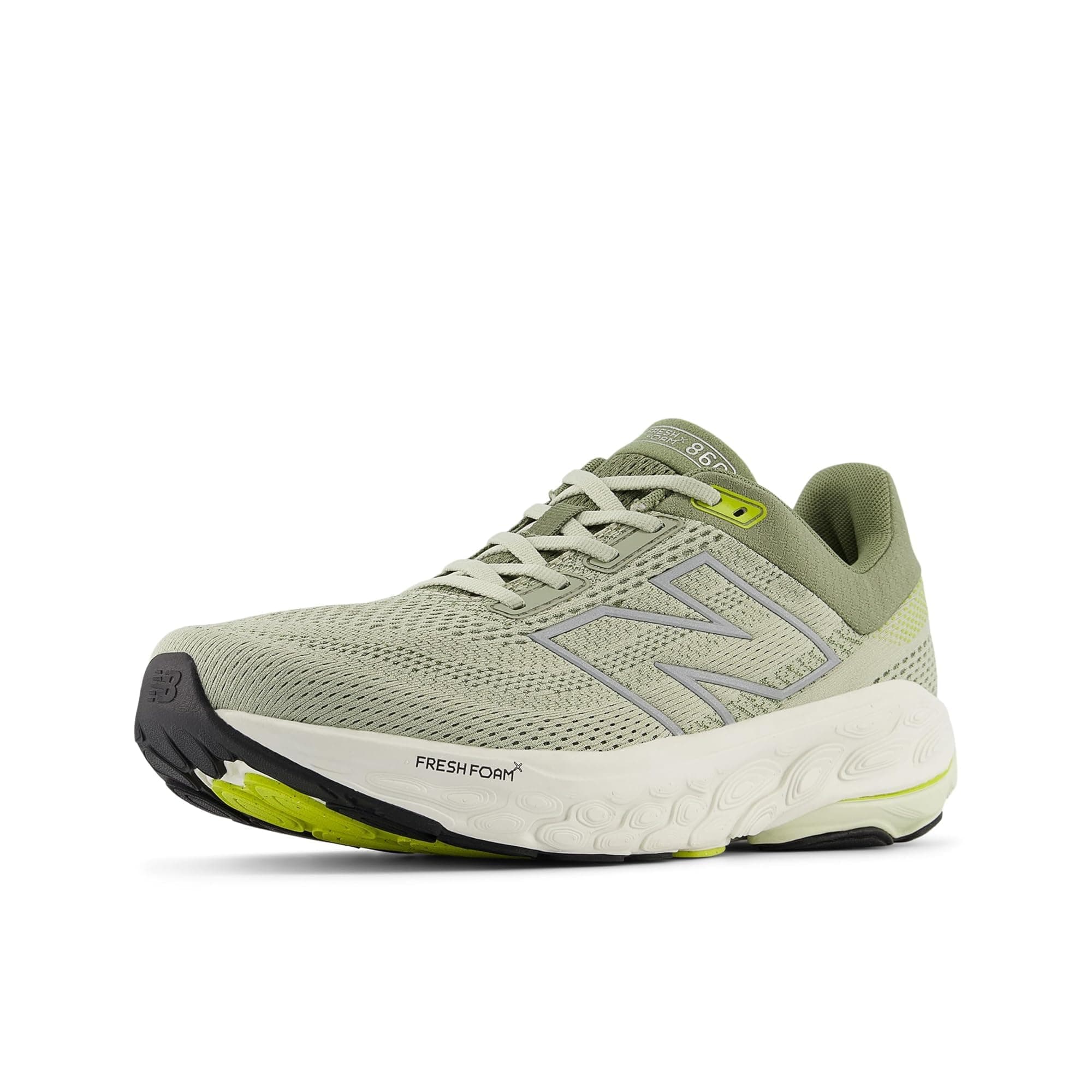 New Balance Men's Fresh Foam X 860 V14 Running Shoe, Olivine/Silver Metallic/Dark Olivine, 11.5 Wide