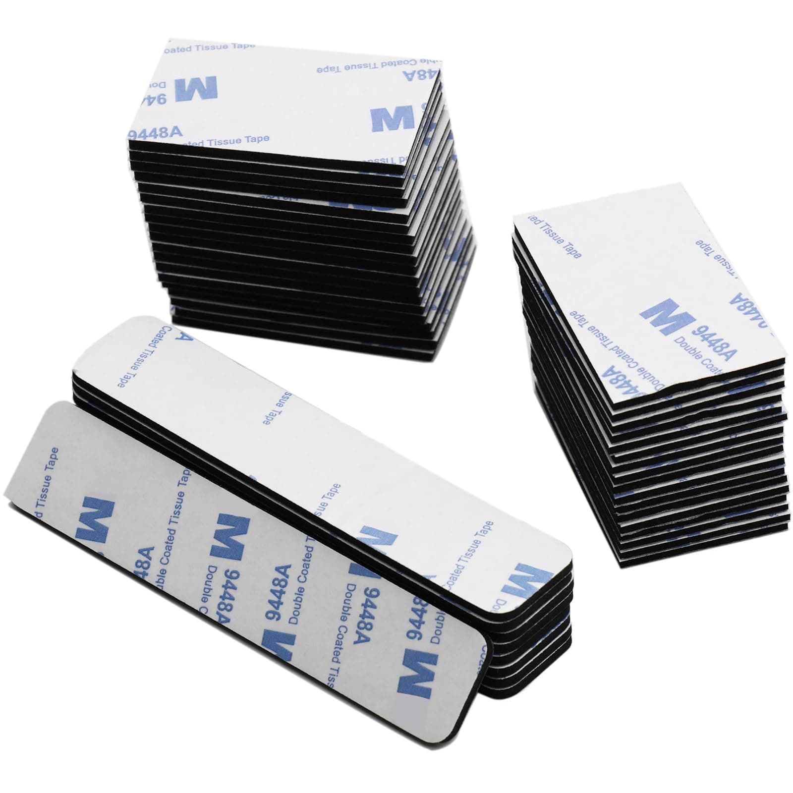 Moeey Double Sided Adhesive Pads,Heavy Duty Mounting Tape 50 Pcs 3mm Heavy Duty Picture Hanging Strips Strong Adhesive Foam Pads Waterproof Rectangle for Indoor & Outdoor