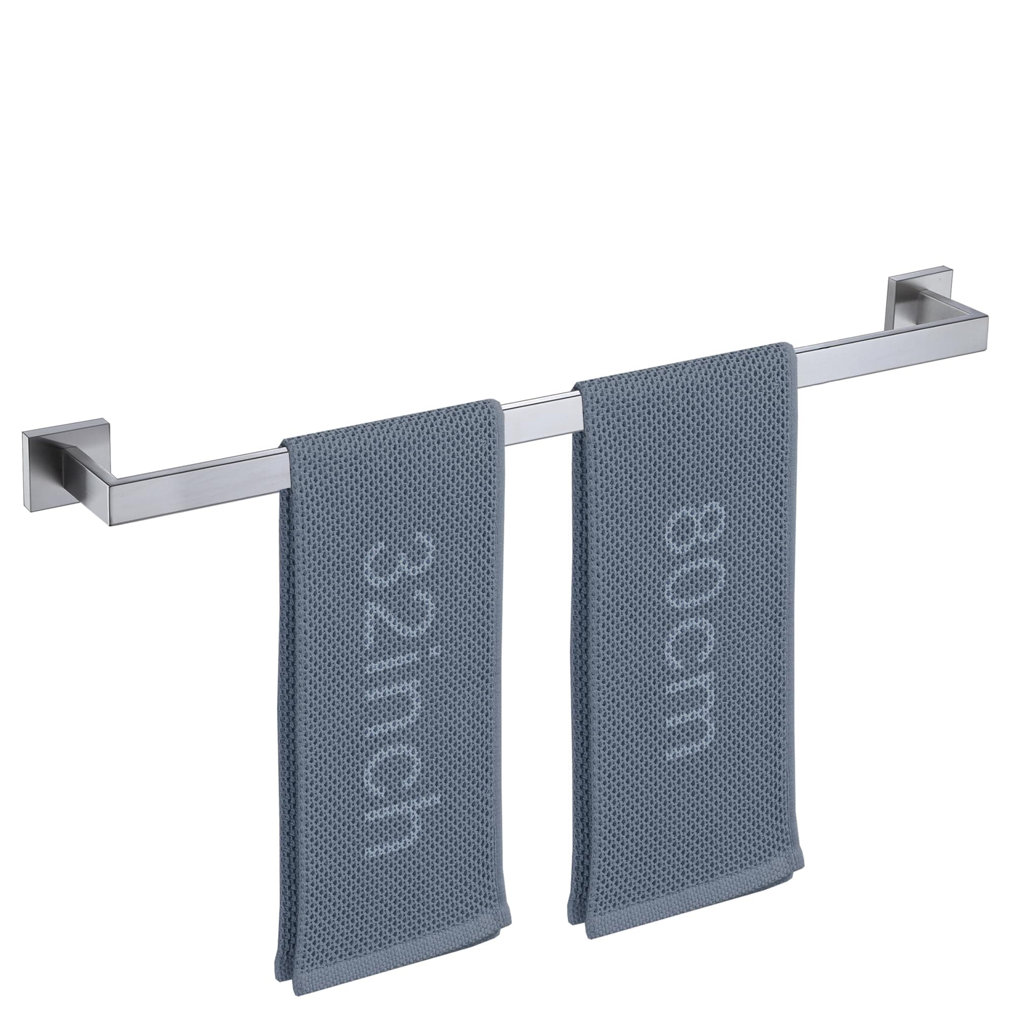 LANC 32-Inche Long Towel Bars for Bathroom Wall Mounted Brushed Nickel Bath Towel Racks Stainless Steel 80CM Towel Rails for Kitchen Square Towel Holder Rods Hanger, Total-33.5”, A8804BN-8P1