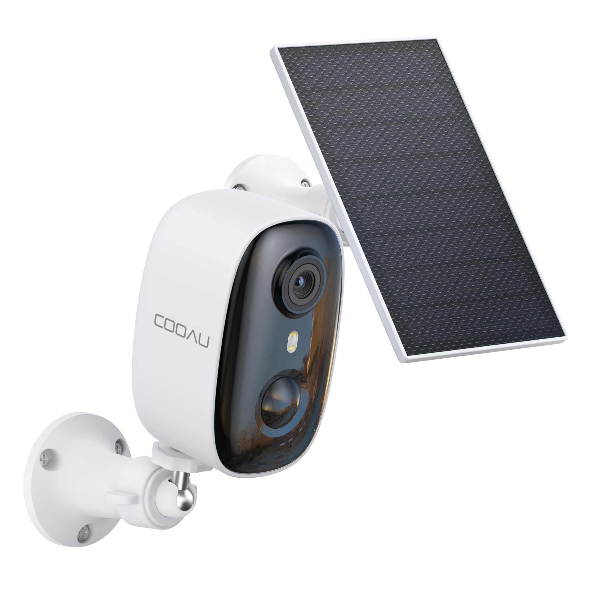 COOAU 2.5K/4MP Solar Security Camera Wireless Outdoor, 30% Faster Charging
