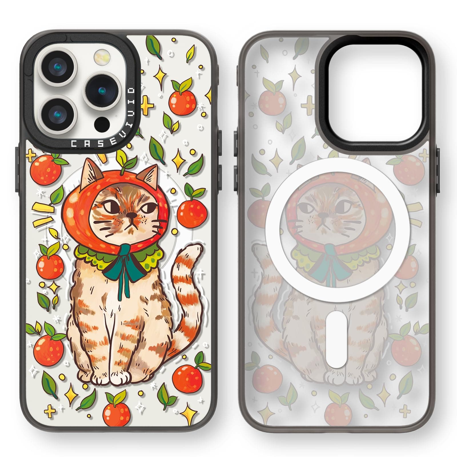 casevivid for iPhone 15 Pro Max Case Aesthetic Black, Kitty Cat