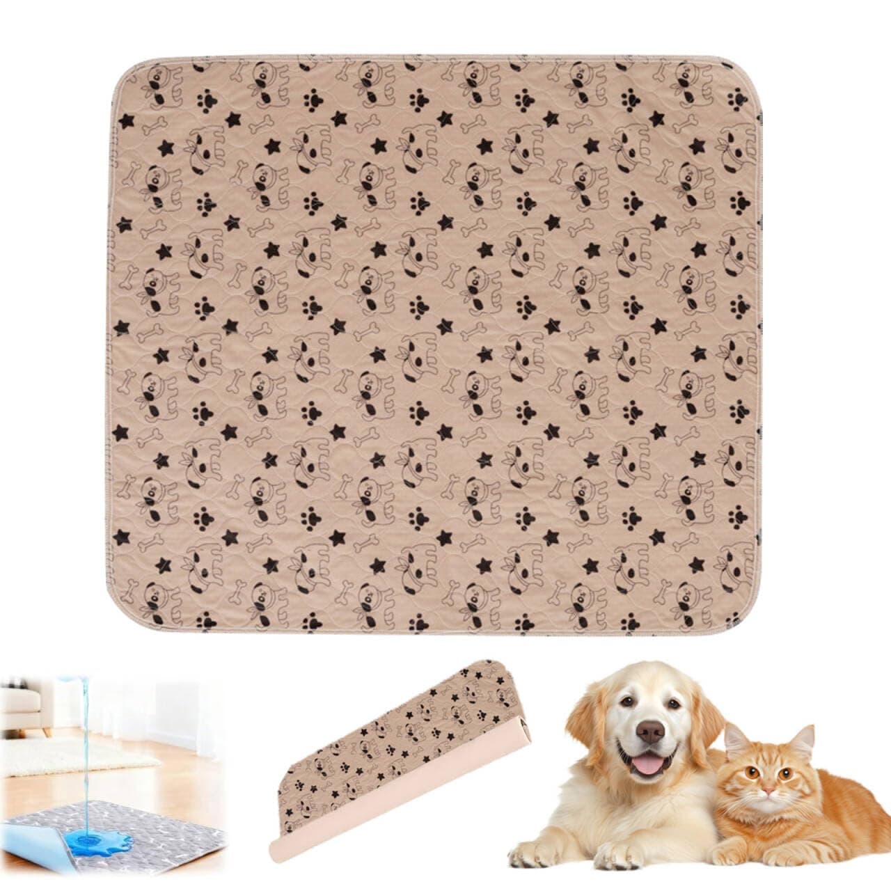Puppy Pads with Pheromones,Washable Puppy Pee Pads for Dogs,Reusable Puppy Pads Washable for Dogs & Cats,Washable,Durable Leak-Proof & Anti-Slip Pet Training Pads for Home & Trave