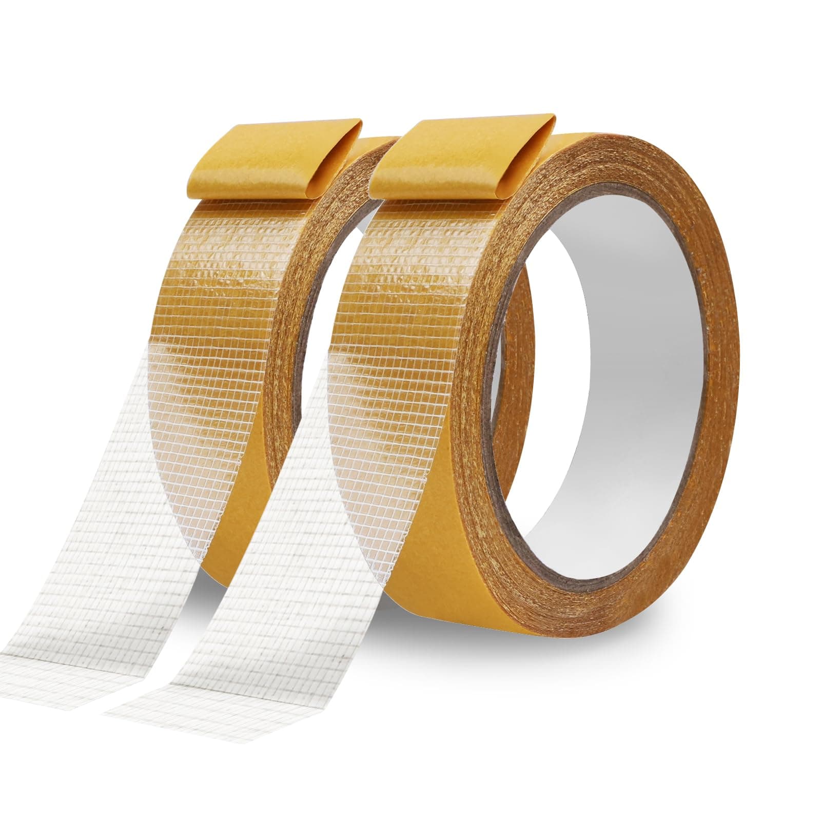 Storystore Double Sided Tape Heavy Duty, 2in x 132ft(20m x 2Roll) Fabric Carpet Tape Double Sided, High Sticky Strength Adhesive Double Sided Mounting Tape for Carpet, Clothes, Poster, DIY Crafts