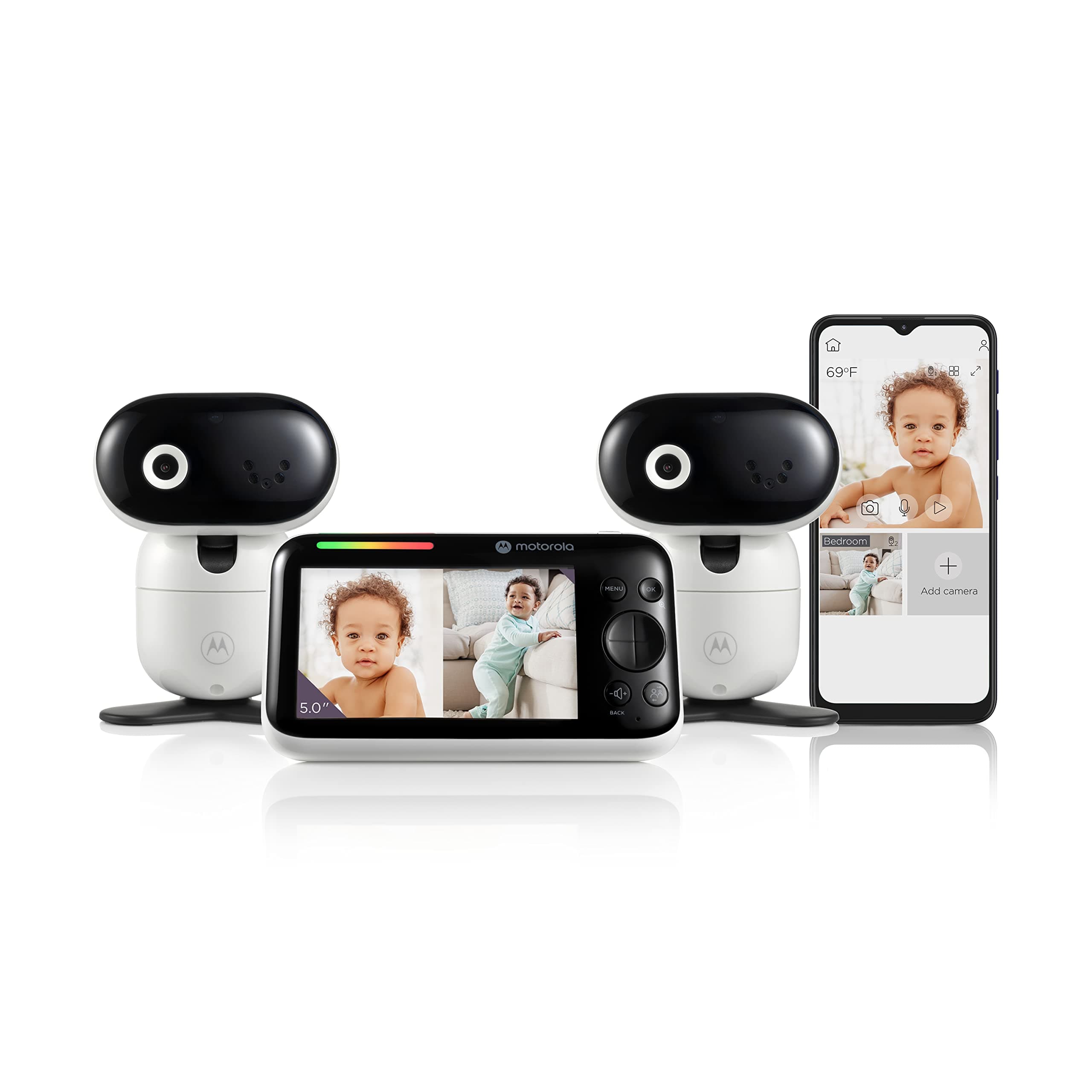 Motorola Baby Monitor PIP1510 Connect - WiFi Video Baby Monitor, 2 Cameras
