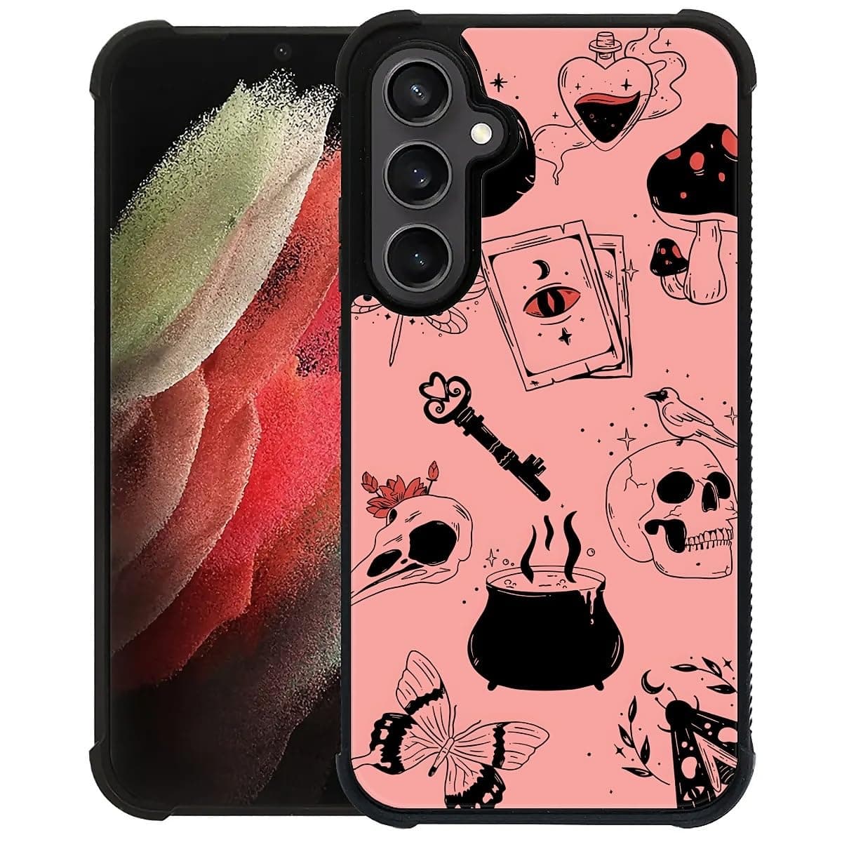 WANKBLC for Samsung Galaxy S23 FE Case, Mysterious Tarot Witchcraft Crazy Pattern Shockproof Protective for Man Women Non-Slip for Samsung Galaxy S23 FE