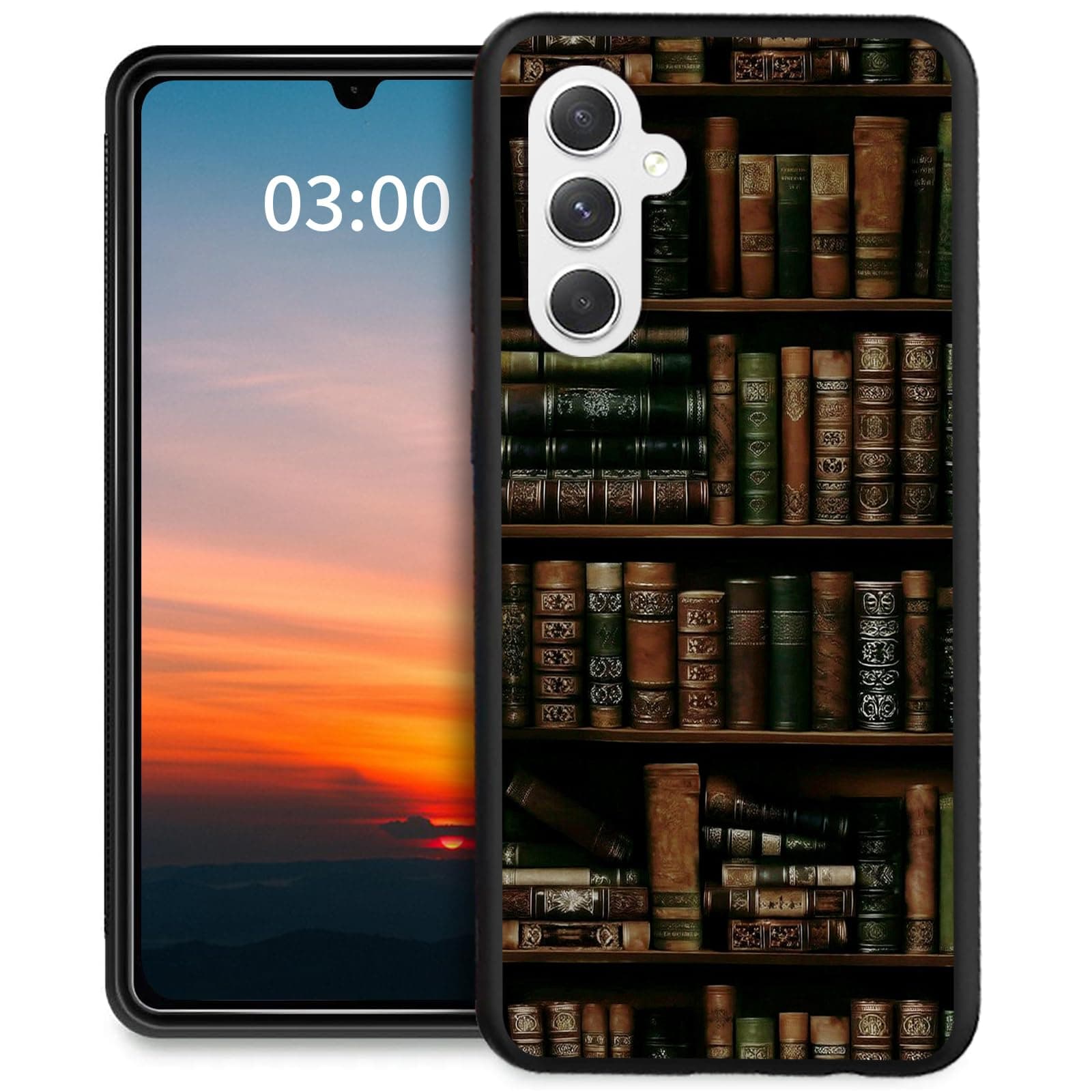 LYHXLYJH for Samsung Galaxy A15 5G Case,Slim Soft TPU Silicone Anti-Scratch Shookproof Protective Cover for Samsung A15 5G 6.5"-Dusty Bookshelf
