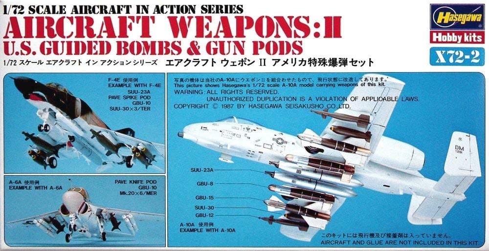 Hasegawa 1:72 Scale U.S Aircraft Weapon Set II Model Kit